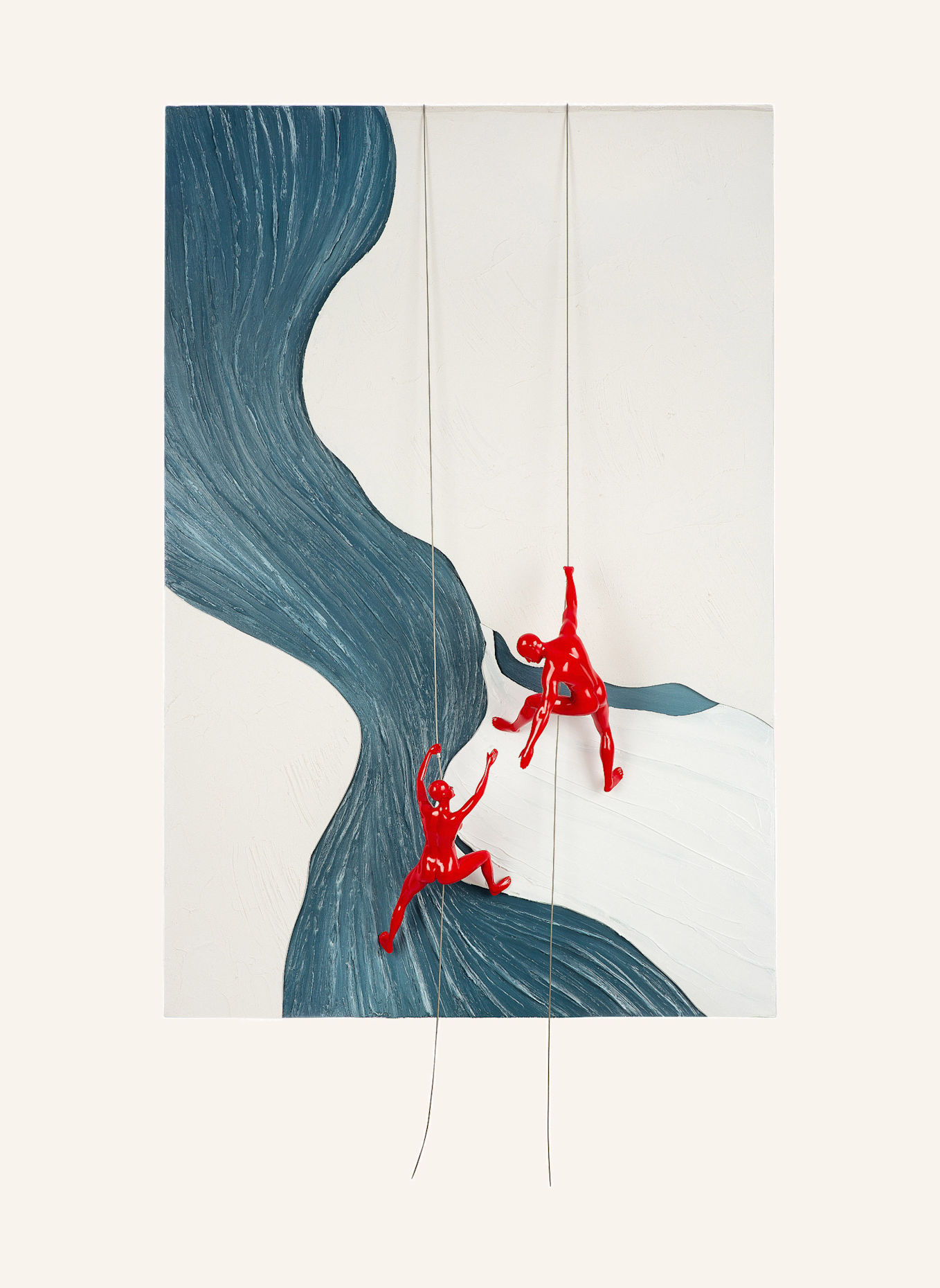 GILDE Wandbild SCRAMBLE: GRAU/ WEISS