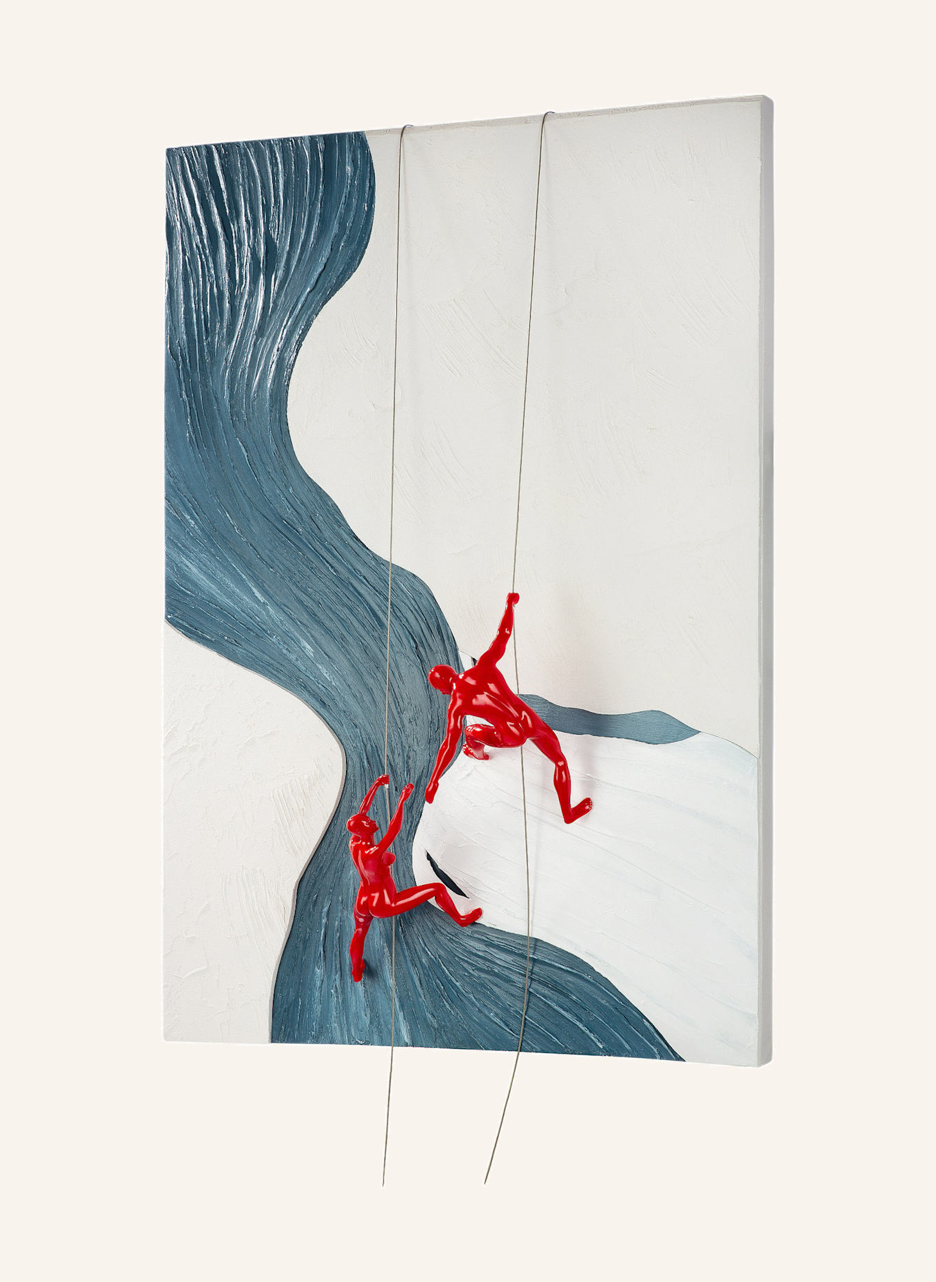 GILDE Wandbild SCRAMBLE: GRAU/ WEISS