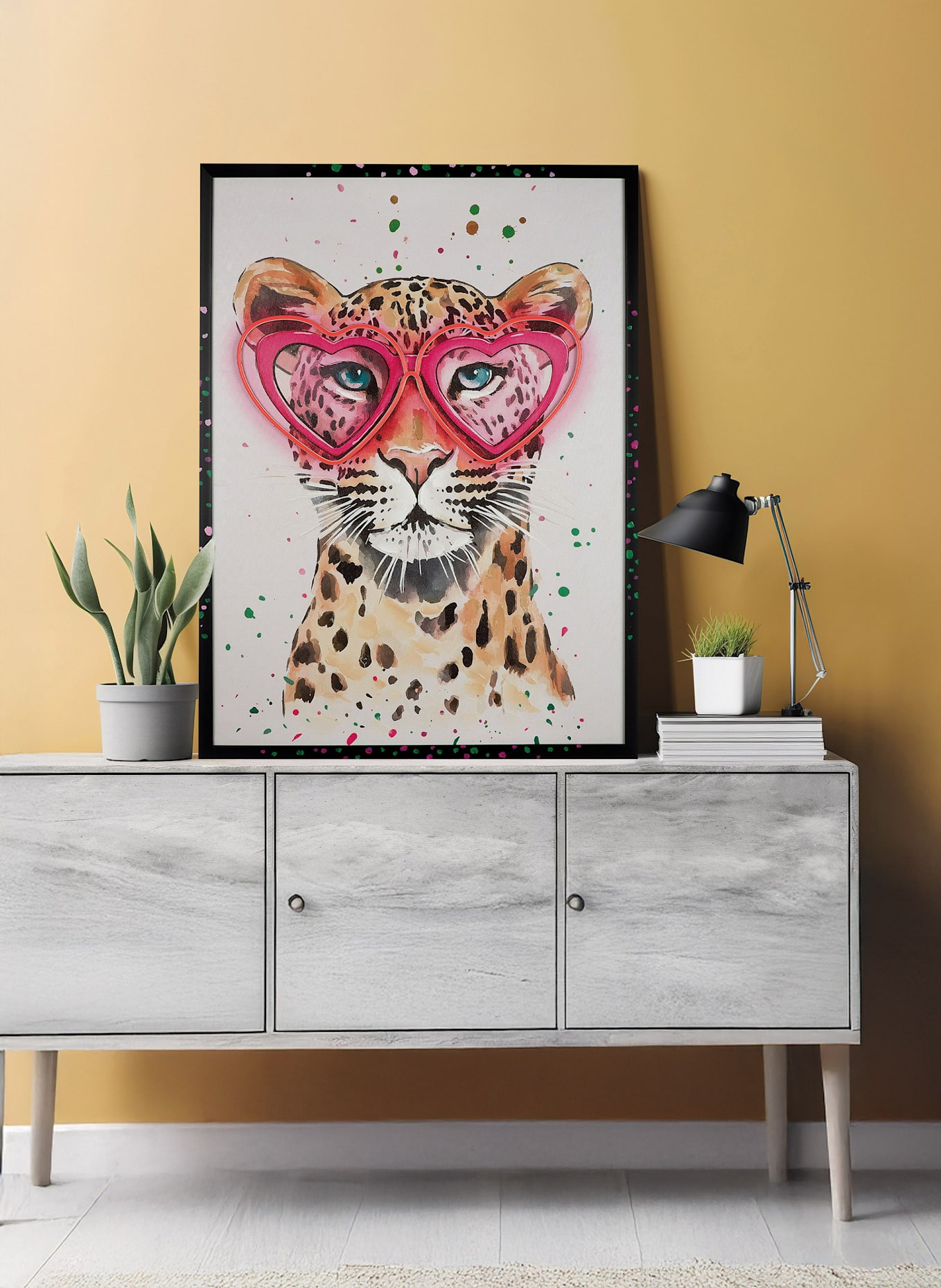 GILDE Wandbild LEO LOVE: WEISS