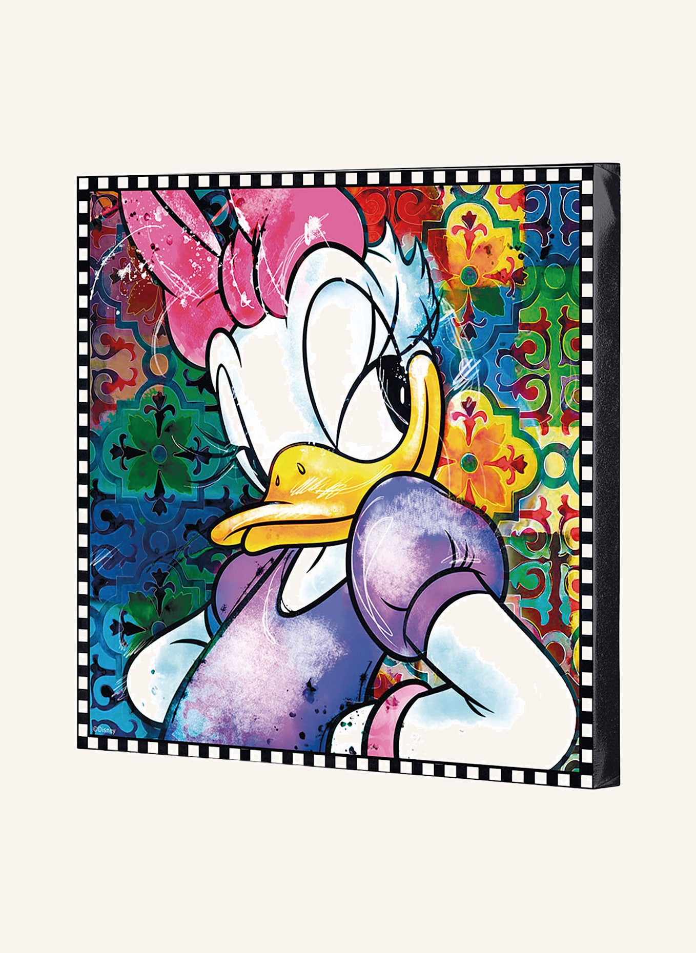 GILDE Wandbild DAISY DUCK: WEISS