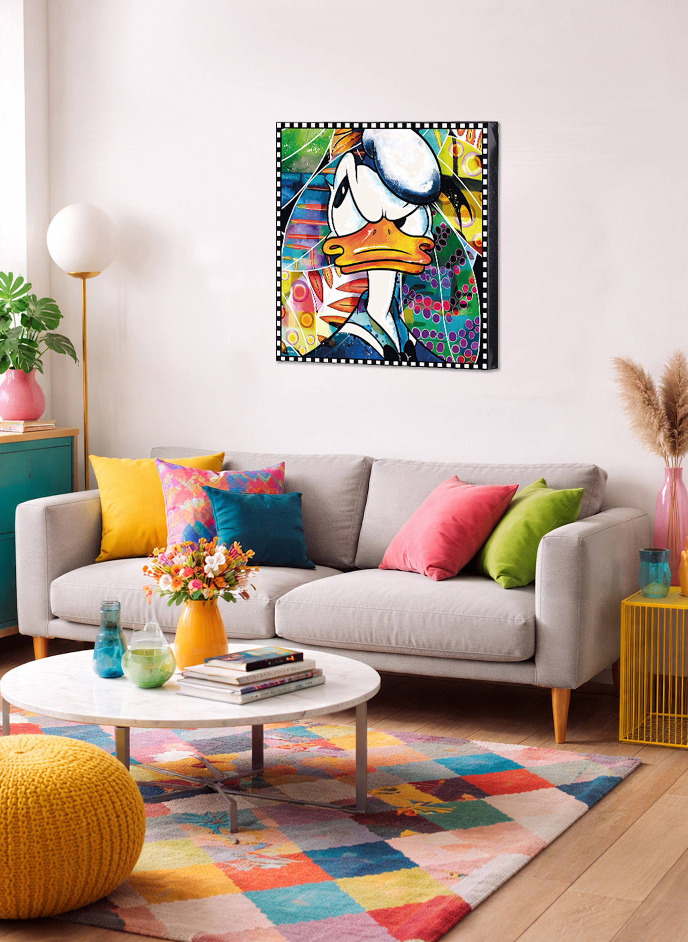GILDE Wandbild DONALD DUCK: WEISS