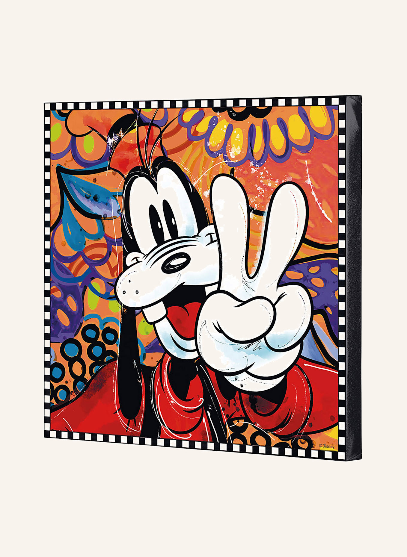 GILDE Wandbild GOOFY: WEISS