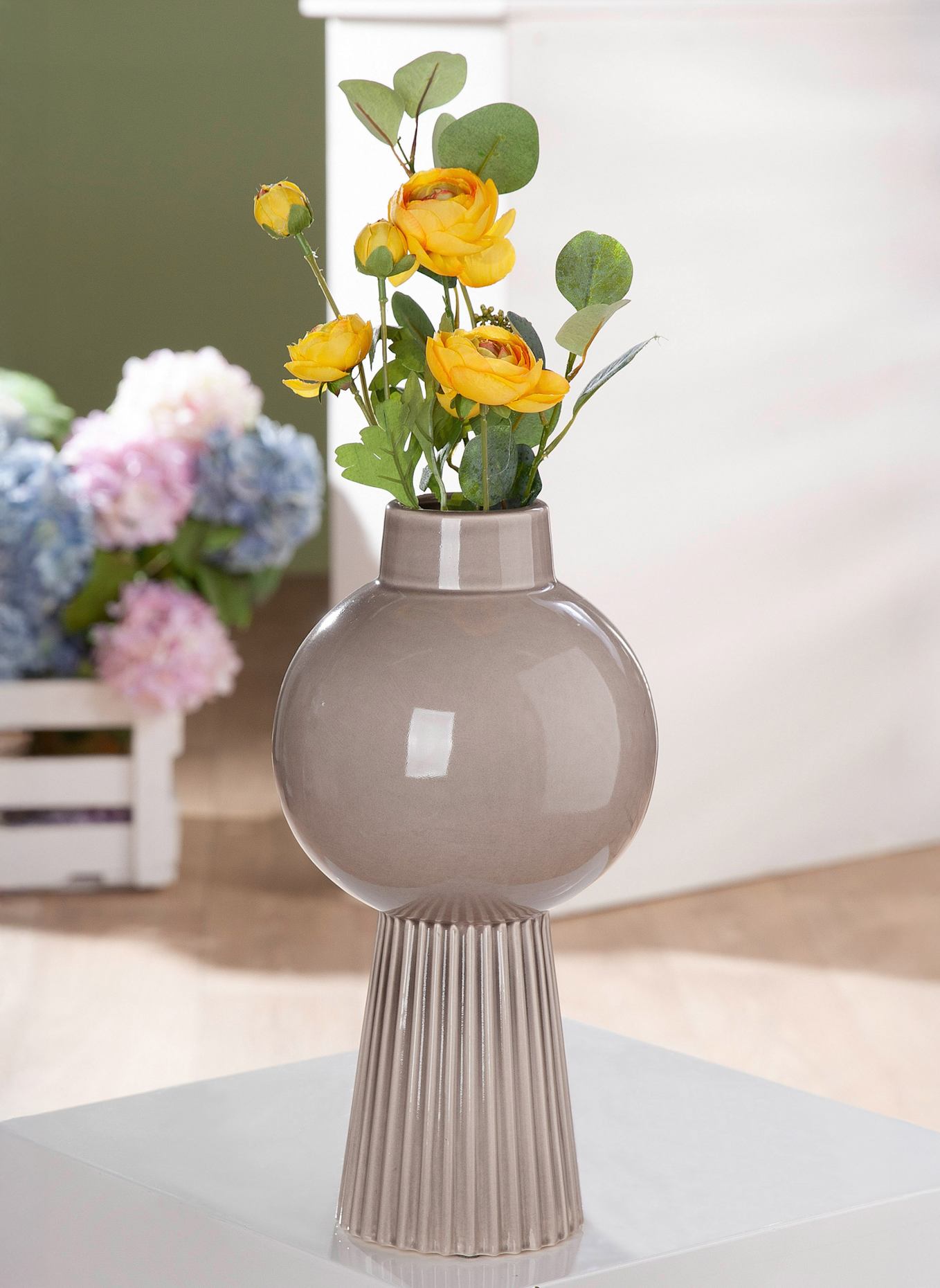 GILDE Vase BLAZAR: GRAU