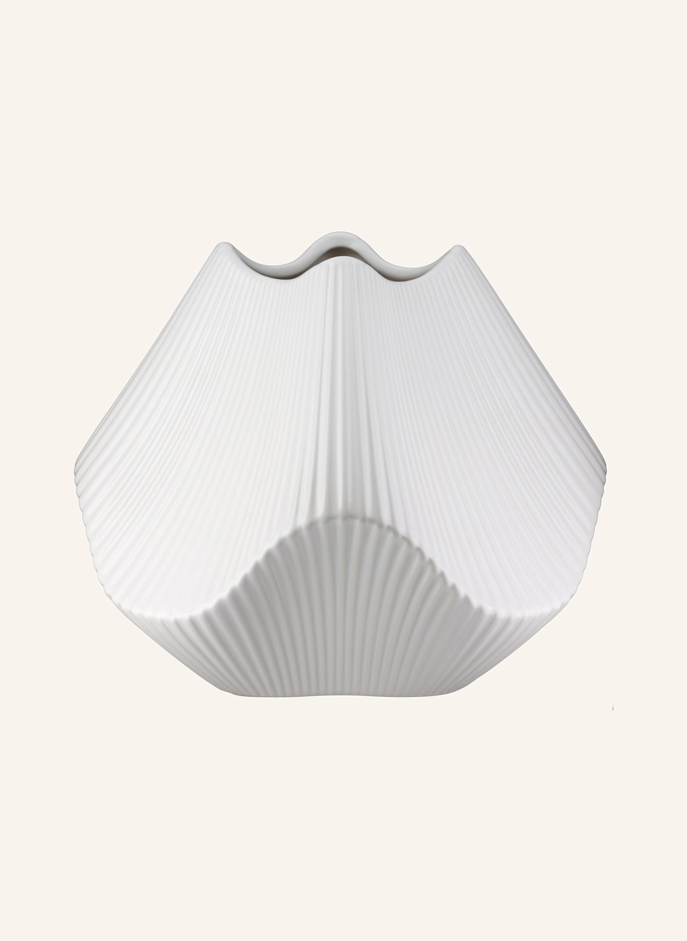 GILDE Vase LAMELLEN: WEISS