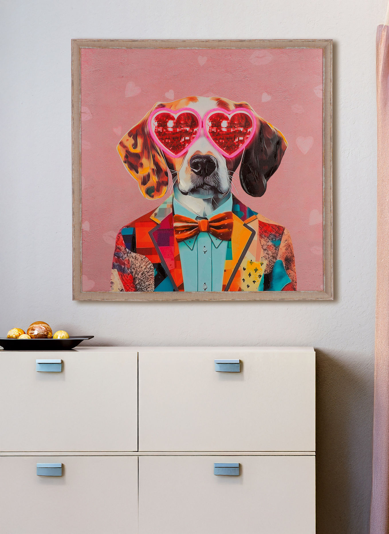 GILDE Wandbild DOG LOVE: WEISS