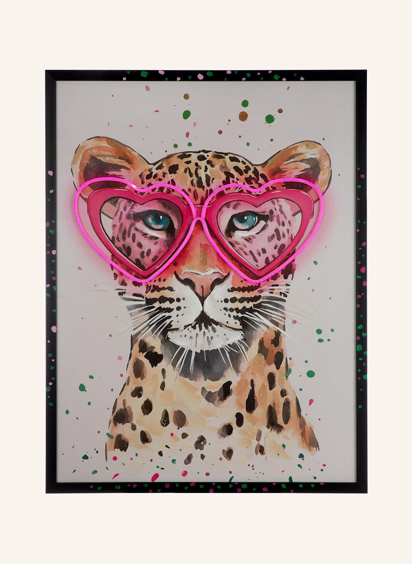 GILDE Wandbild LEO LOVE: WEISS