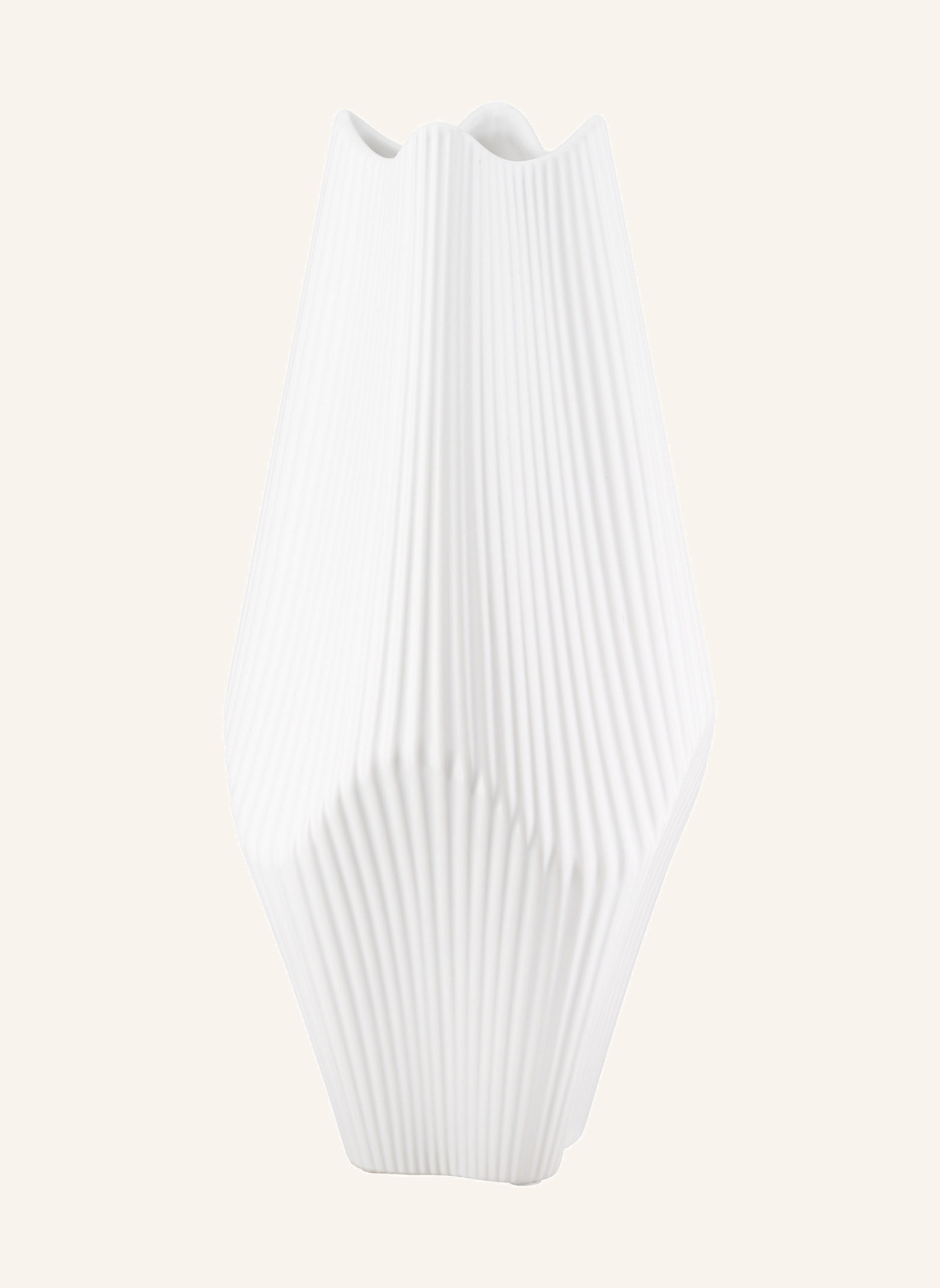 GILDE Vase LAMELLEN: WEISS