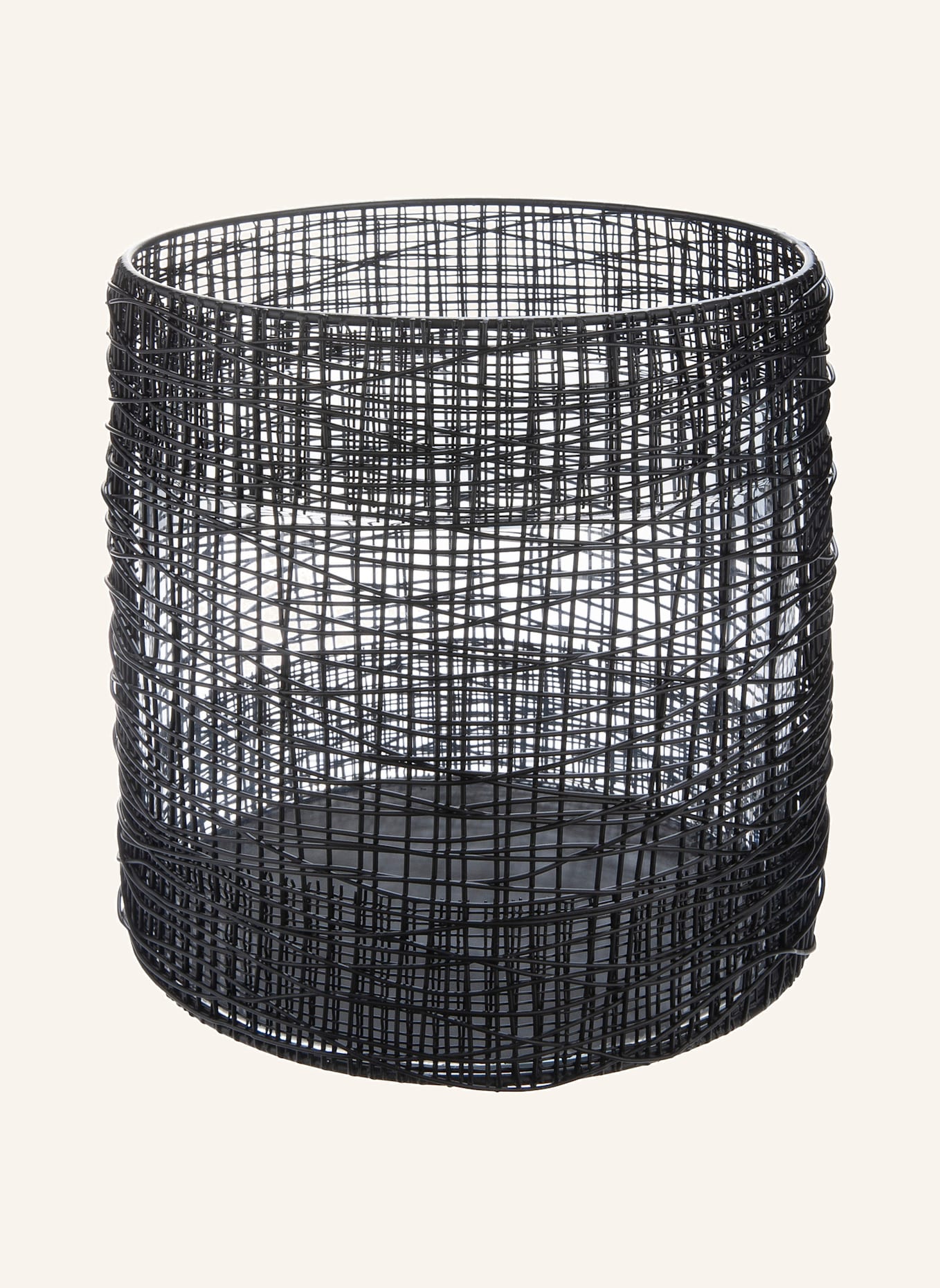 GILDE Windlicht WELDING: SCHWARZ