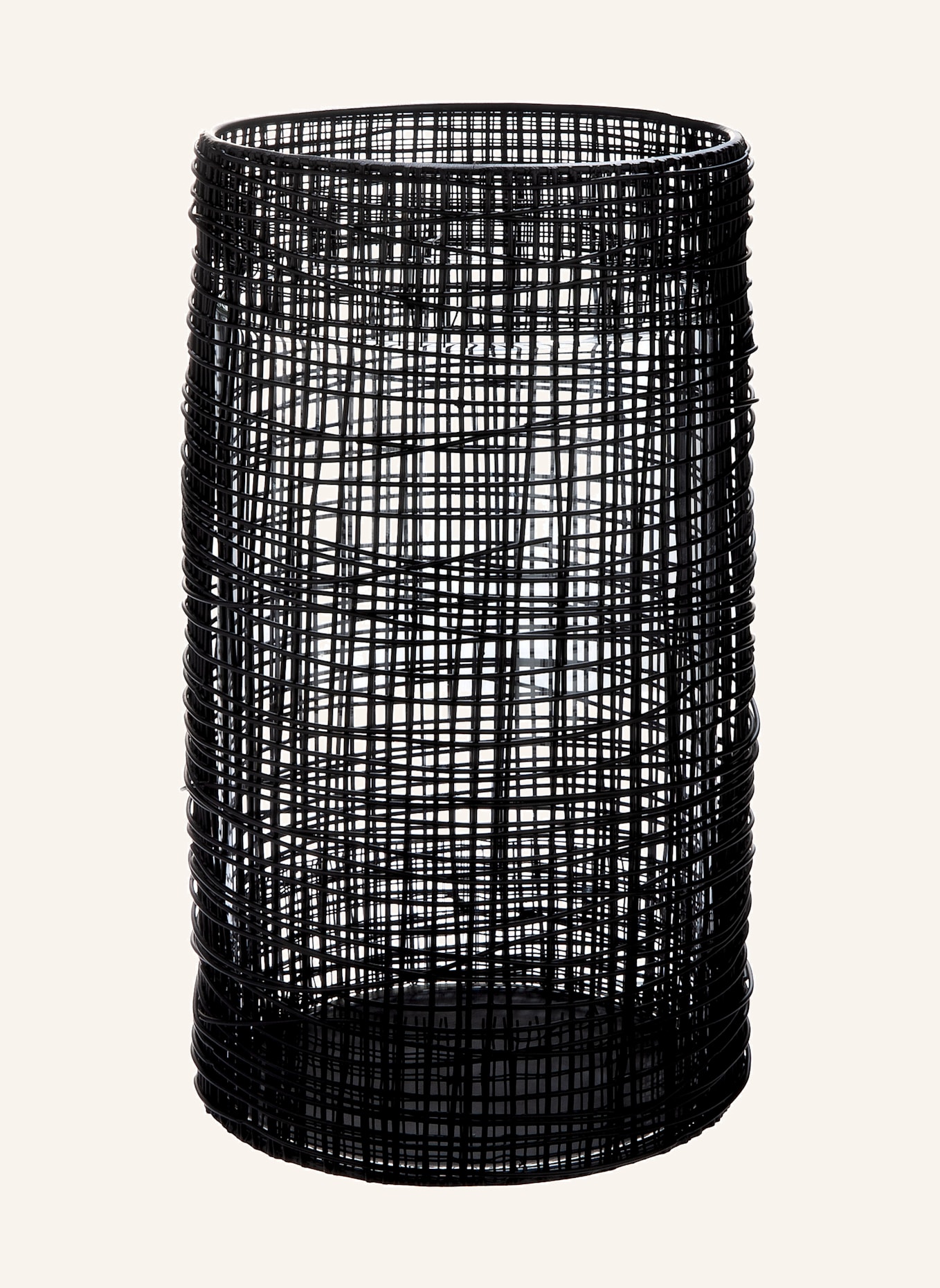 GILDE Windlicht WELDING: SCHWARZ