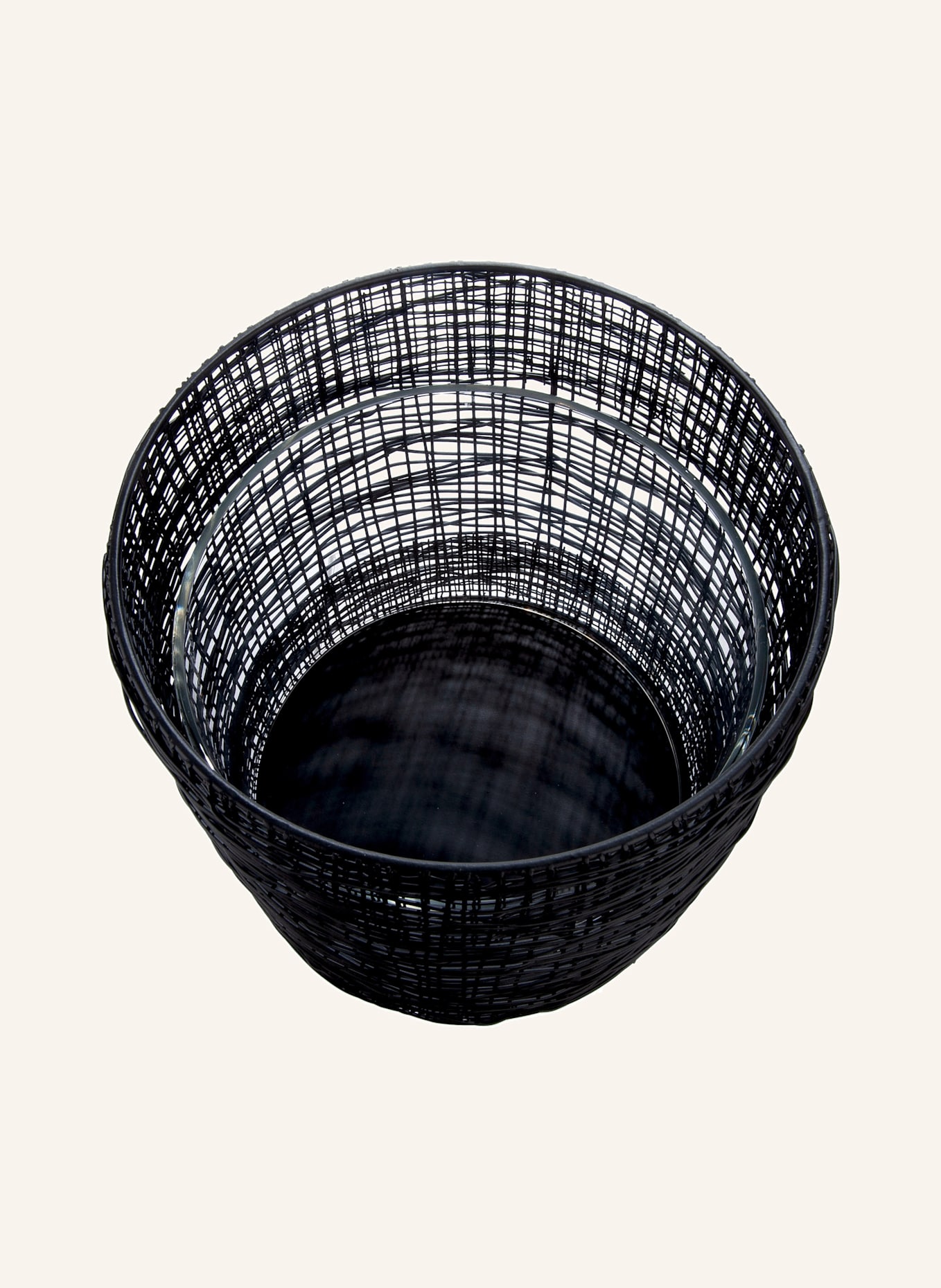 GILDE Windlicht WELDING: SCHWARZ