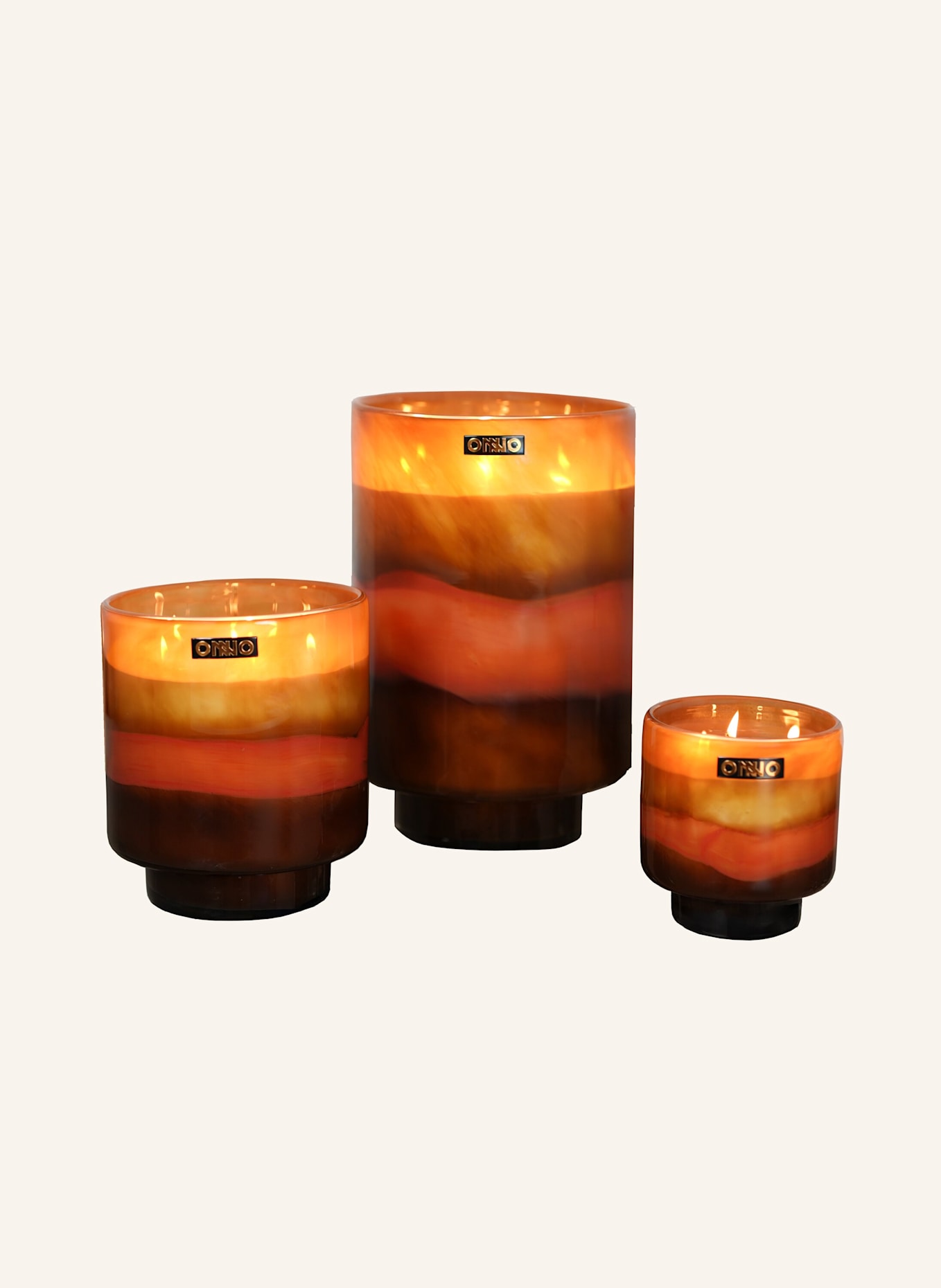 ONNO Collection Duftkerze ART ROMY CASHMERE WOOD: BRAUN