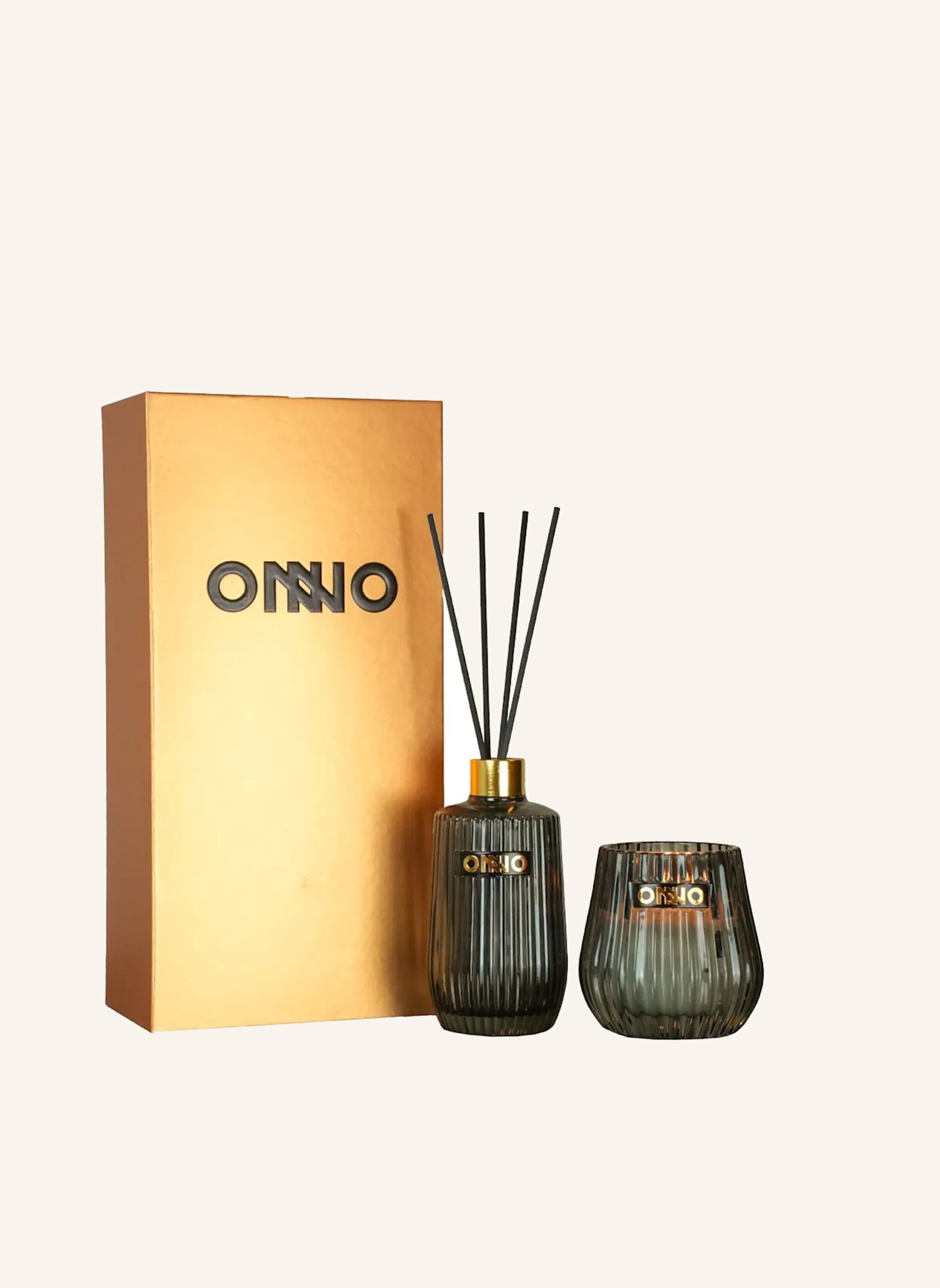 ONNO Collection Geschenkbox Kerze & Diffusor ECLECTIC ZANZIBAR: GRAU