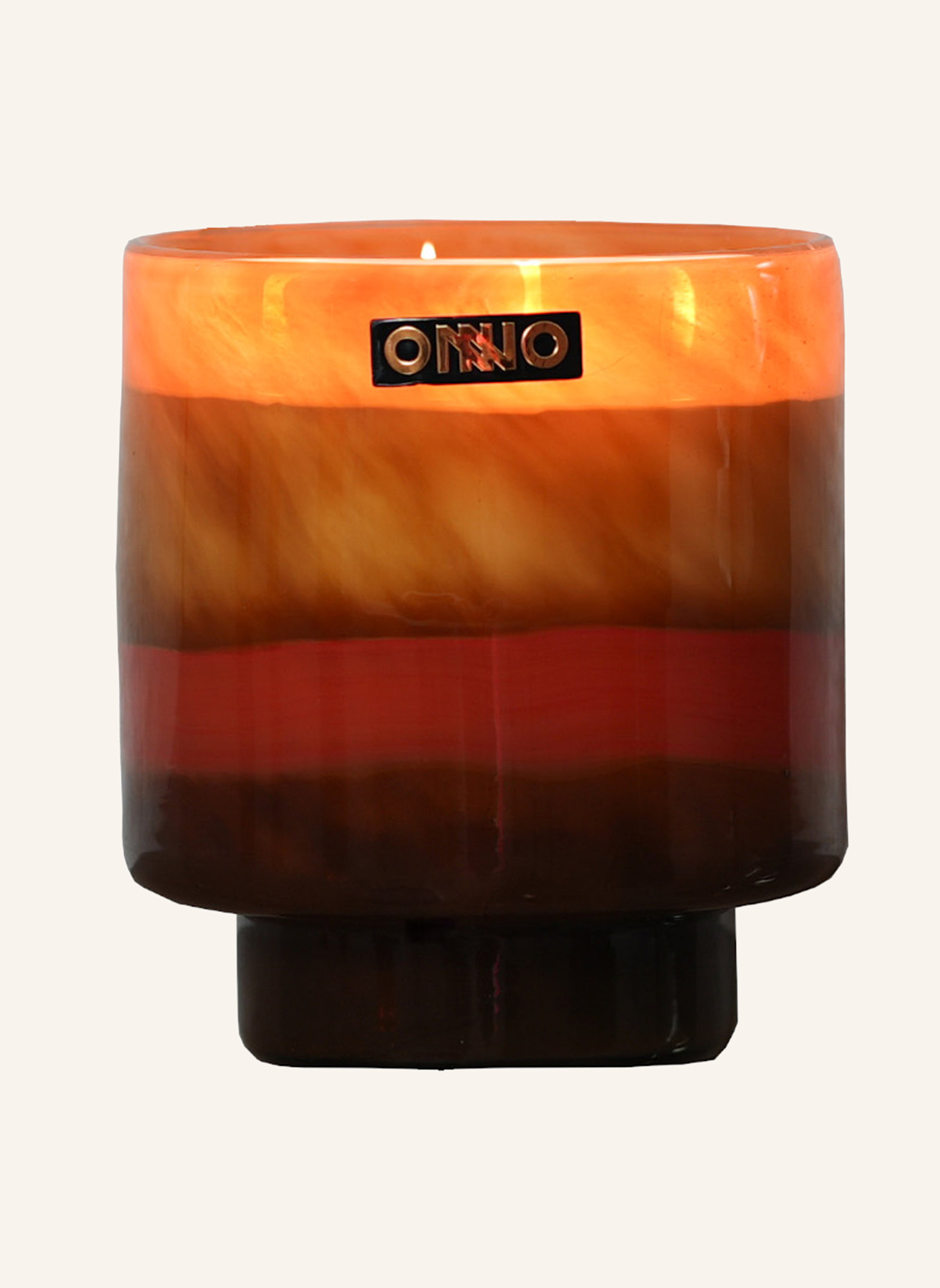 ONNO Collection Duftkerze ART ROMY CASHMERE WOOD: BRAUN