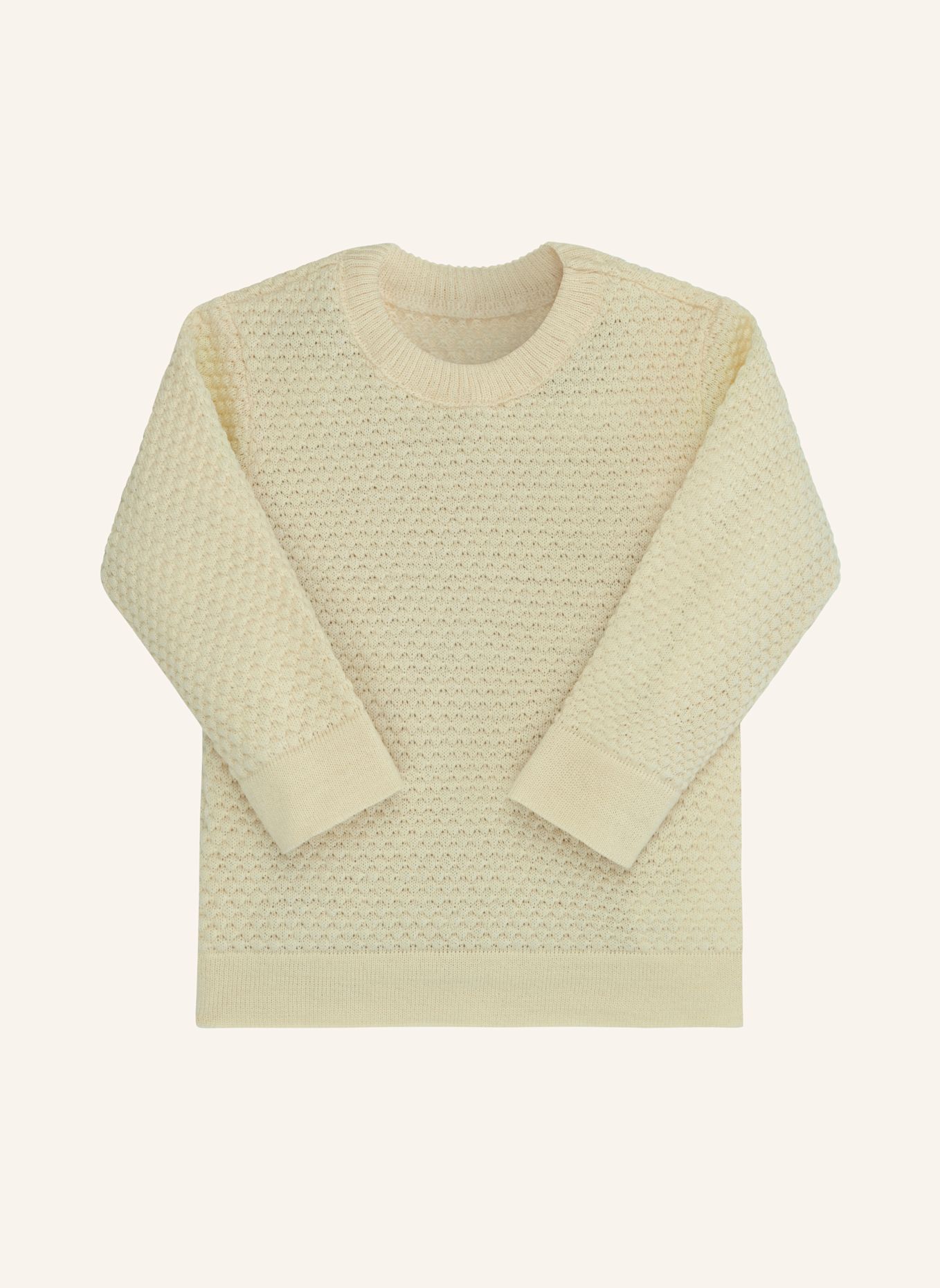 disana Strick-Pullover: NUDE / WEISS