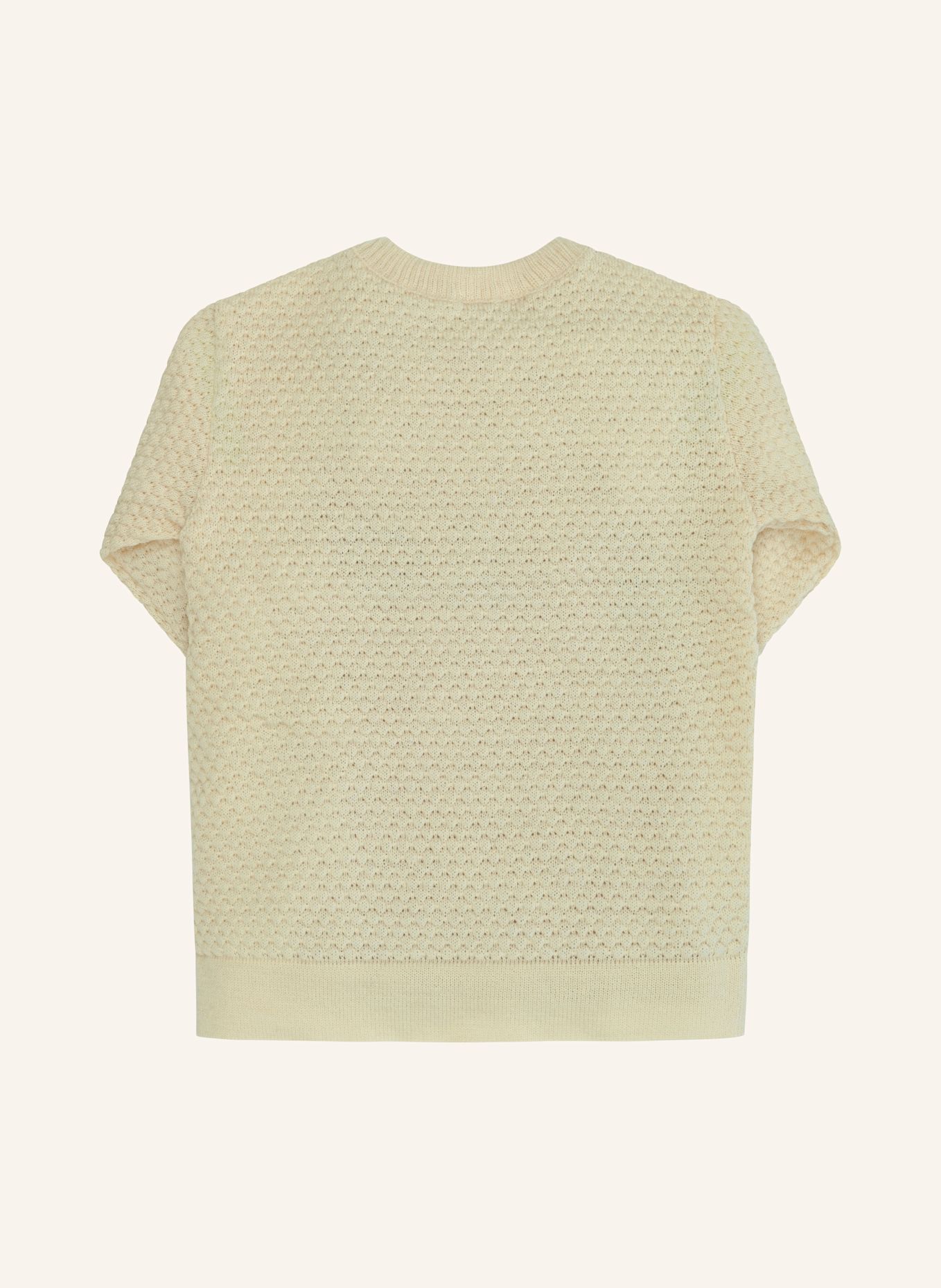 disana Strick-Pullover: NUDE / WEISS
