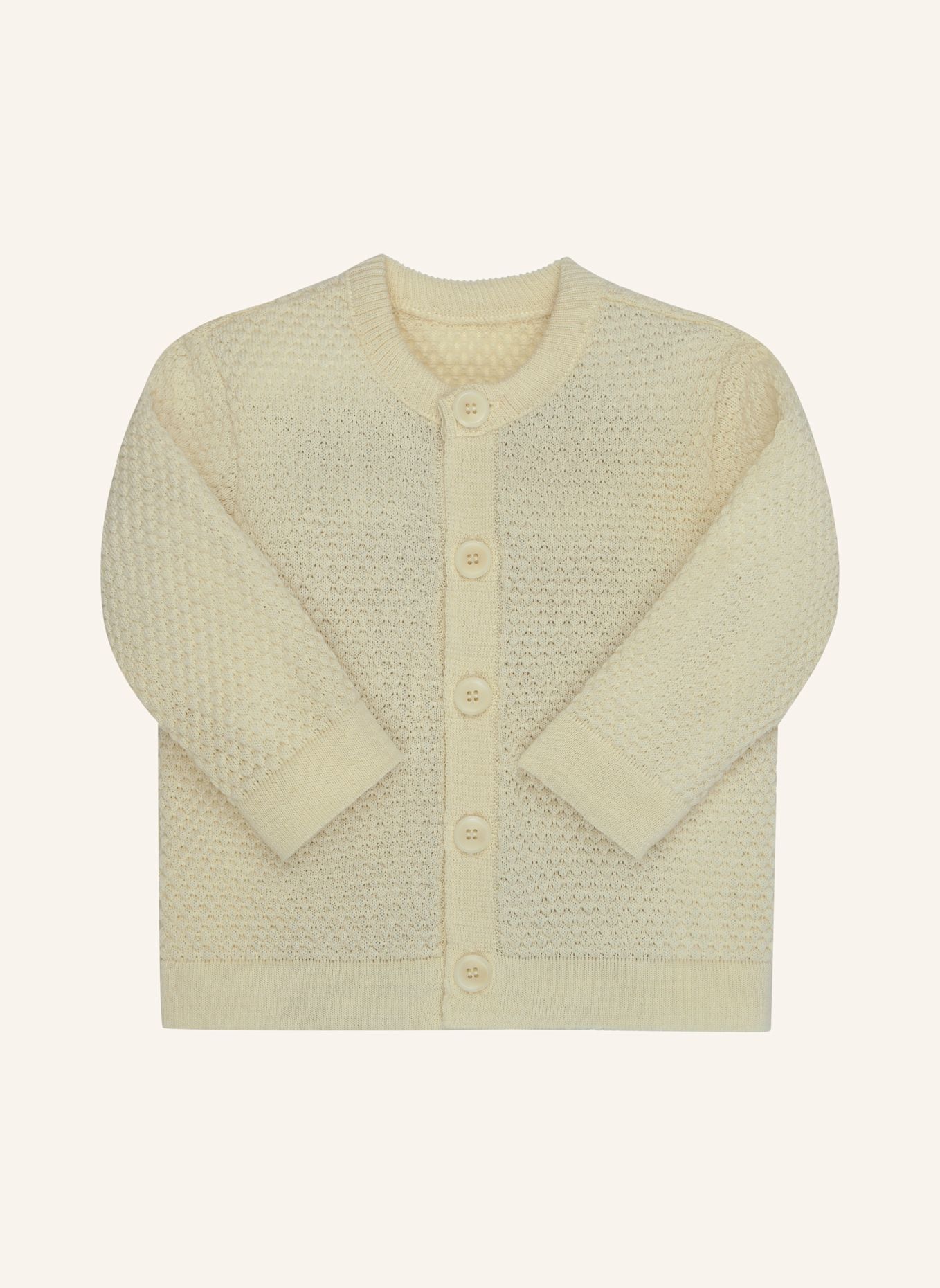 disana Strick-Jacke: NUDE / WEISS