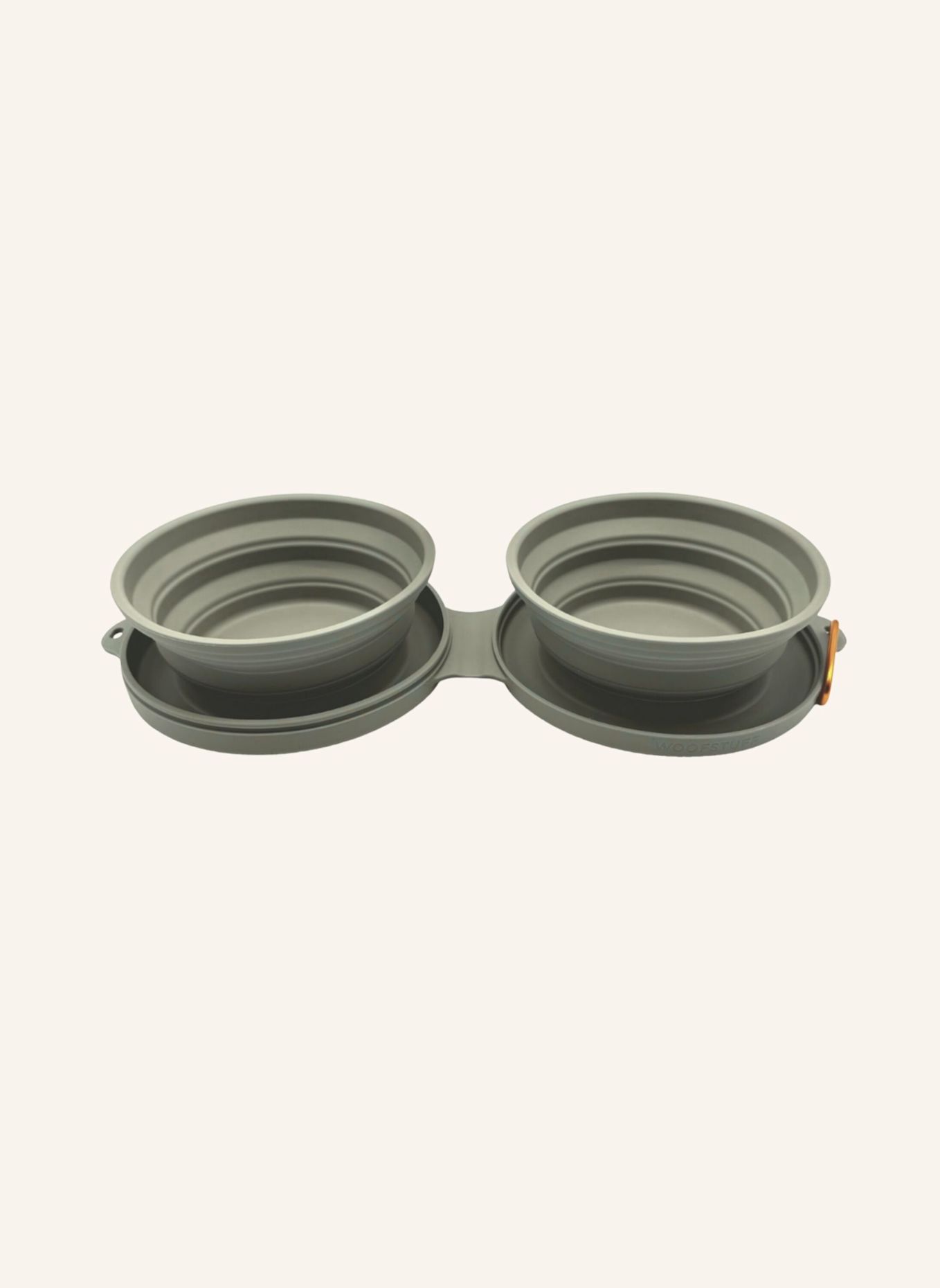 WOOFSTUFF Reisenapf Faltbarer Hundenapf DUO BOWL: OLIV