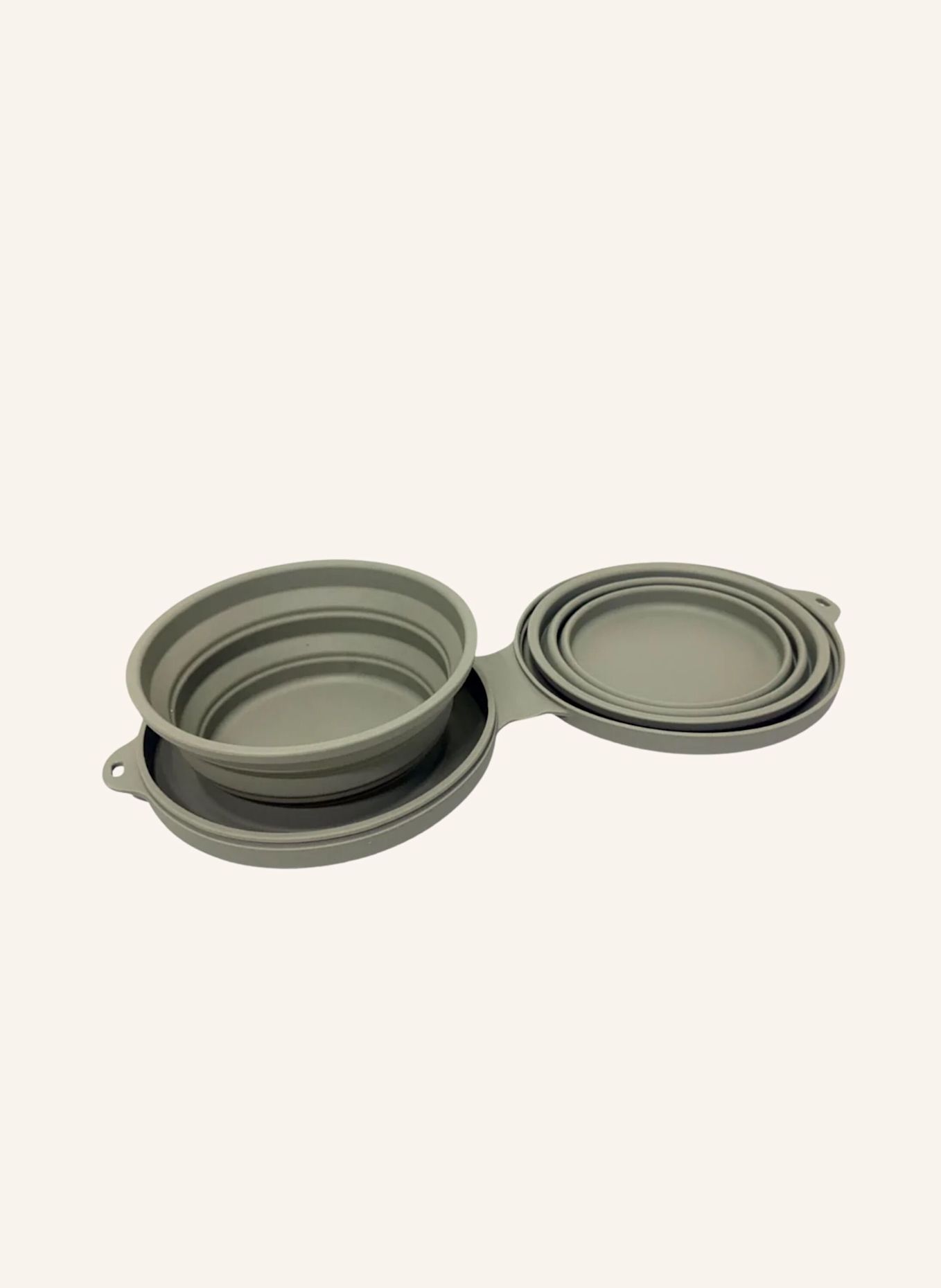 WOOFSTUFF Reisenapf Faltbarer Hundenapf DUO BOWL: OLIV