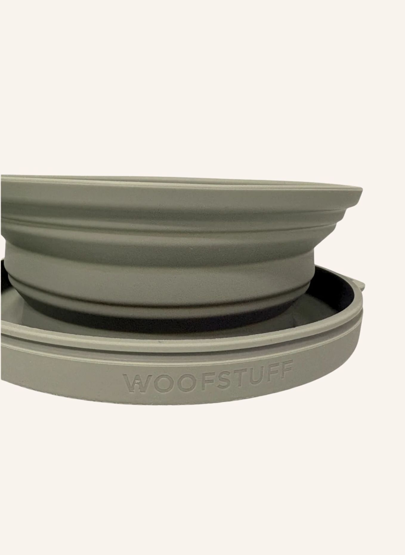 WOOFSTUFF Reisenapf Faltbarer Hundenapf DUO BOWL: OLIV