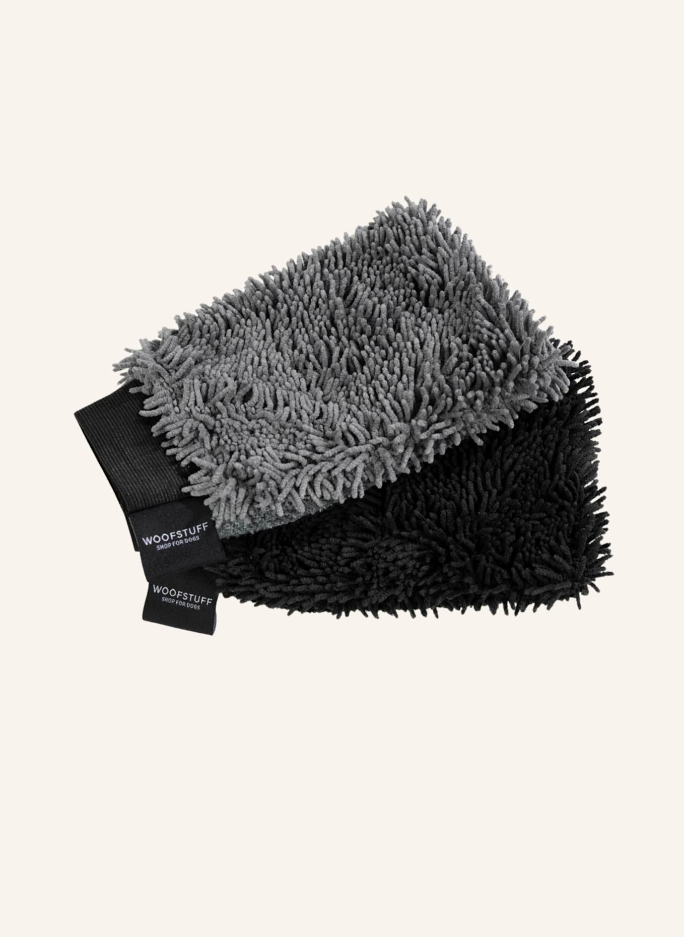 WOOFSTUFF Hunde-Trockenhandschuh QUICK DRY: DUNKELGRAU
