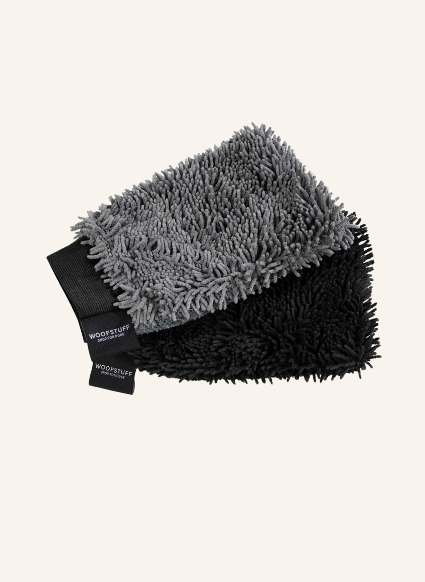 WOOFSTUFF Hunde-Trockenhandschuh QUICK DRY: GRAU