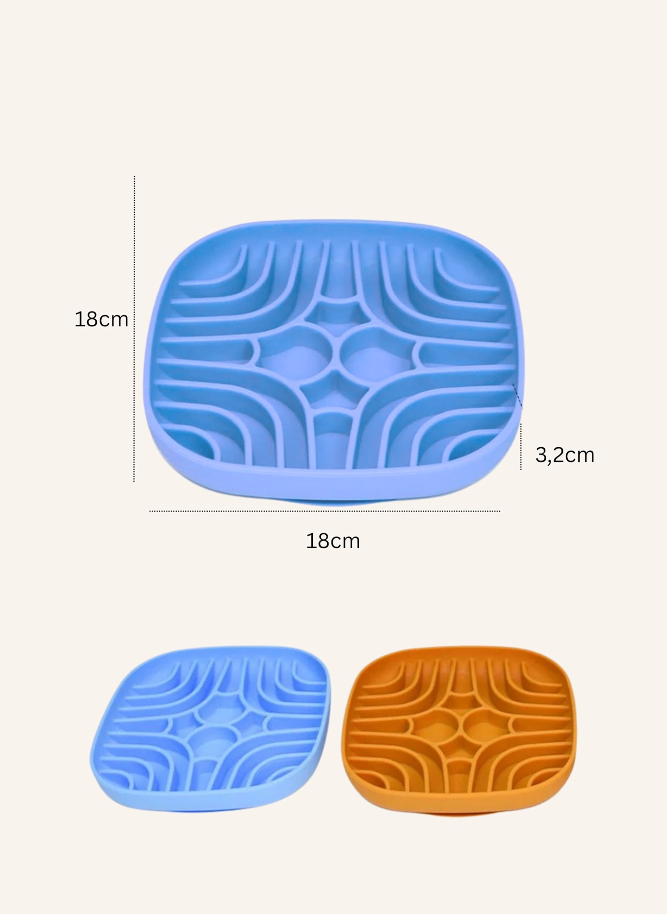 WOOFSTUFF Schleckmatte & Slow Feeder TASTY: DUNKELORANGE