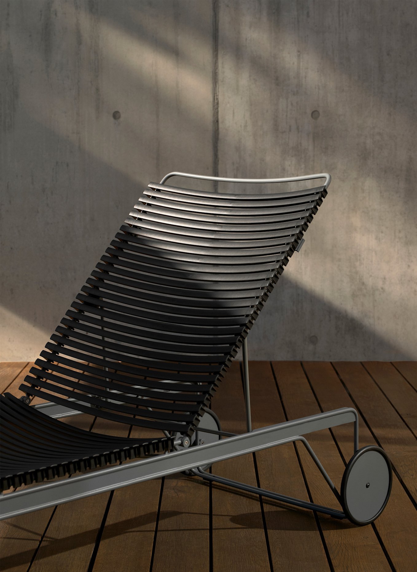 HOUE Gartenliege CLICK ADJUSTABLE: SCHWARZ