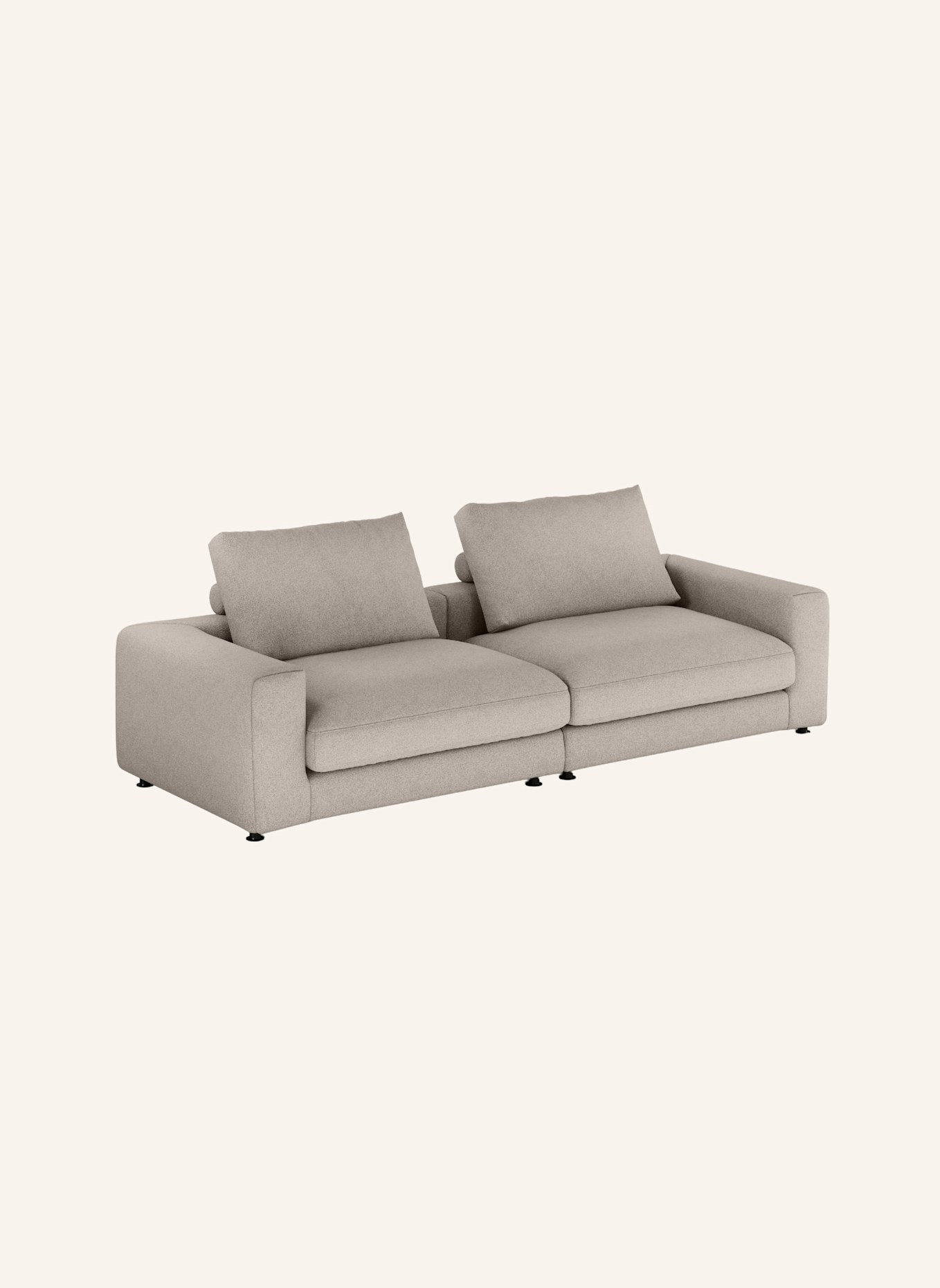 nydo 3-Sitzer Sofa MOSLER Flachgewebe: TAUPE