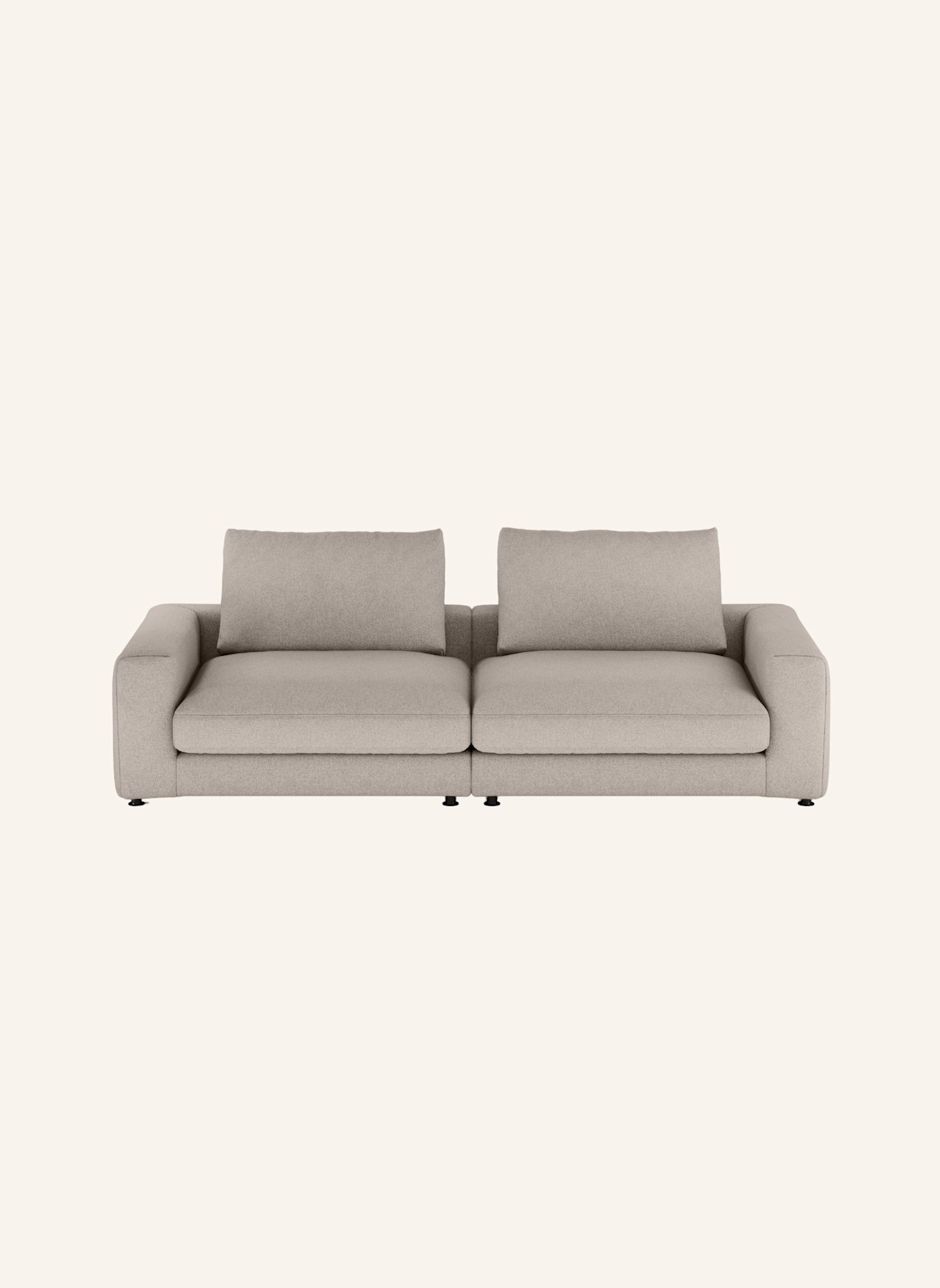 nydo 3-Sitzer Sofa MOSLER Flachgewebe: TAUPE