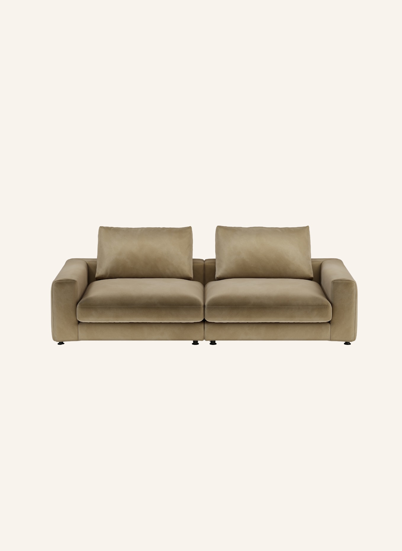 nydo 3-Sitzer Sofa MOSLER Velours: TAUPE