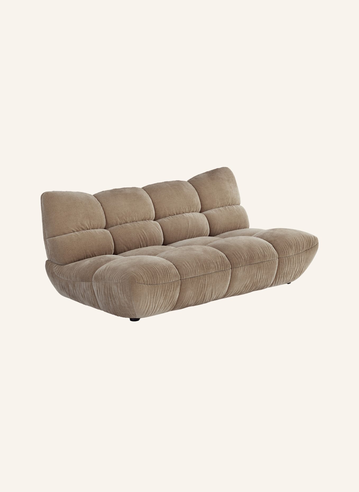 nydo 3-Sitzer Sofa POMODORO Velours: TAUPE