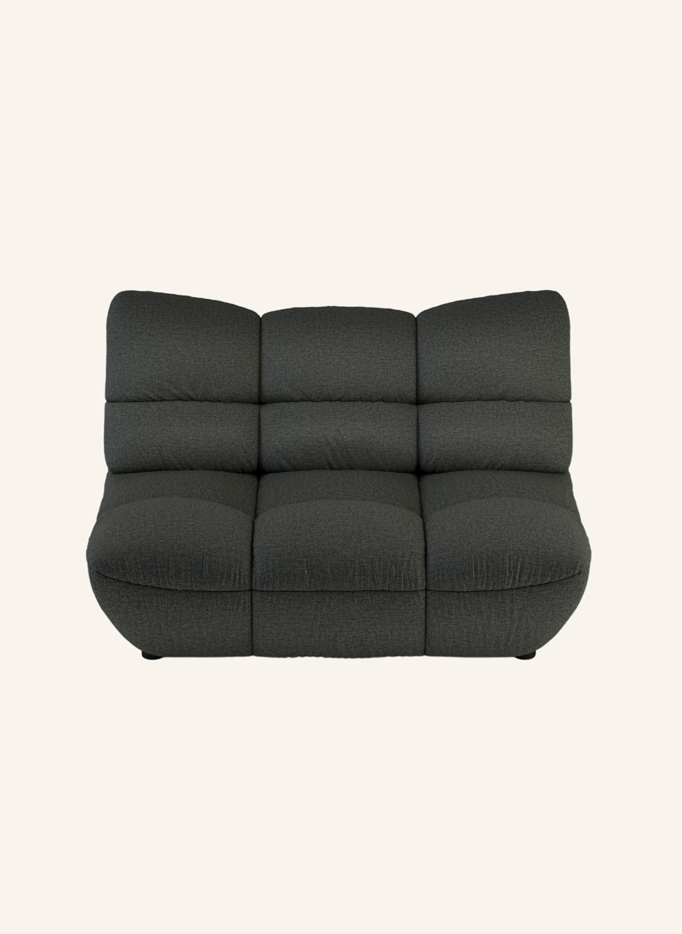 nydo 2-Sitzer Sofa POMODORO Flachgewebe: DUNKELGRAU