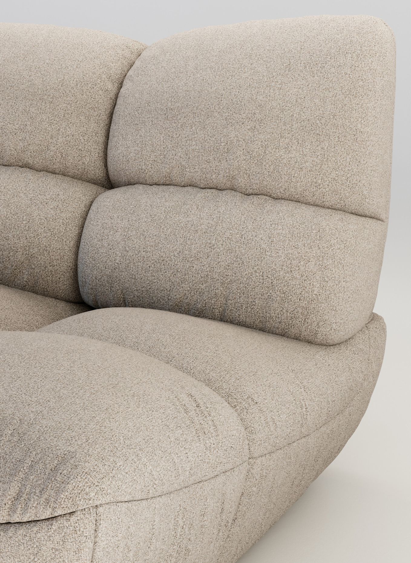 nydo Pomodoro 2-Sitzer Sofa Flachgewebe: TAUPE