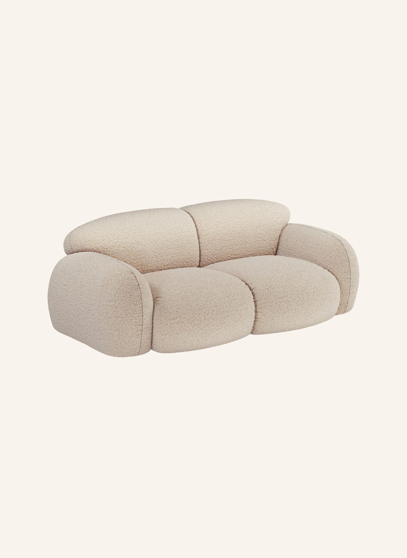 nydo 2-Sitzer Sofa MONDINO Boucle: CREME