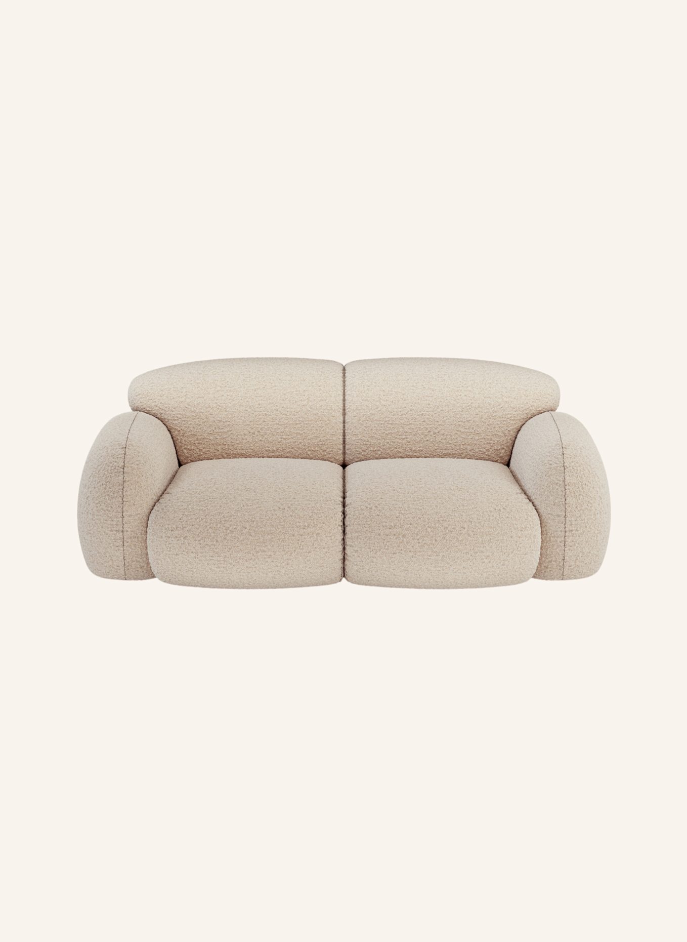nydo 2-Sitzer Sofa MONDINO Boucle: CREME