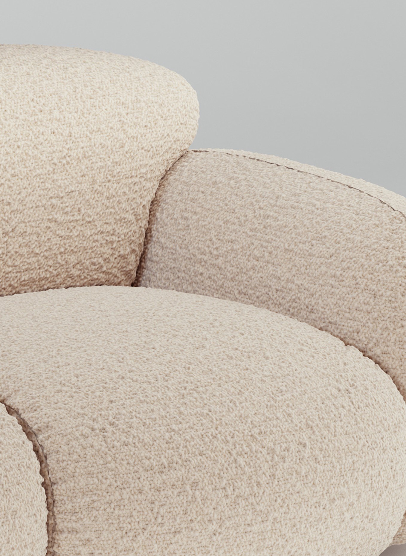nydo 2-Sitzer Sofa MONDINO Boucle: CREME