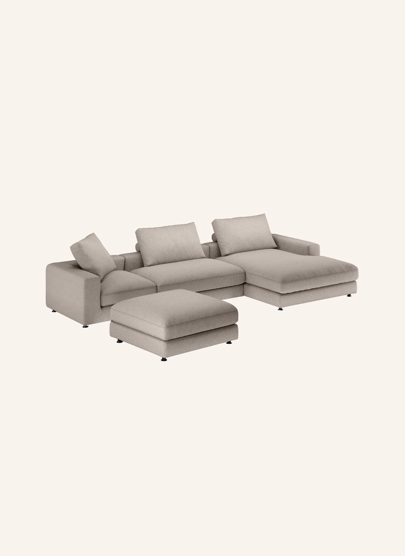 nydo Wohnlandschaft MOSLER, rechts, Flachgewebe: TAUPE