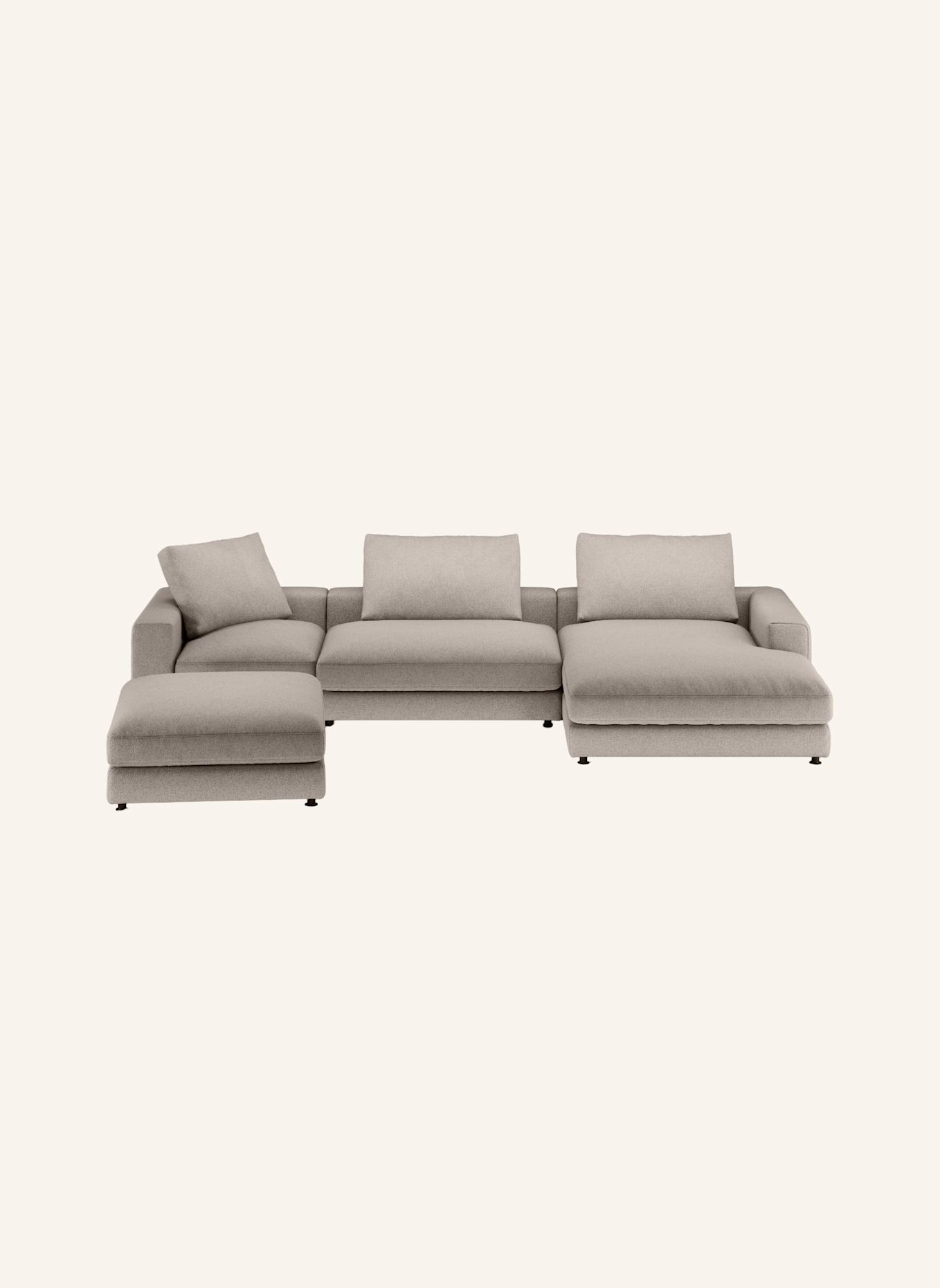 nydo Wohnlandschaft MOSLER, rechts, Flachgewebe: TAUPE