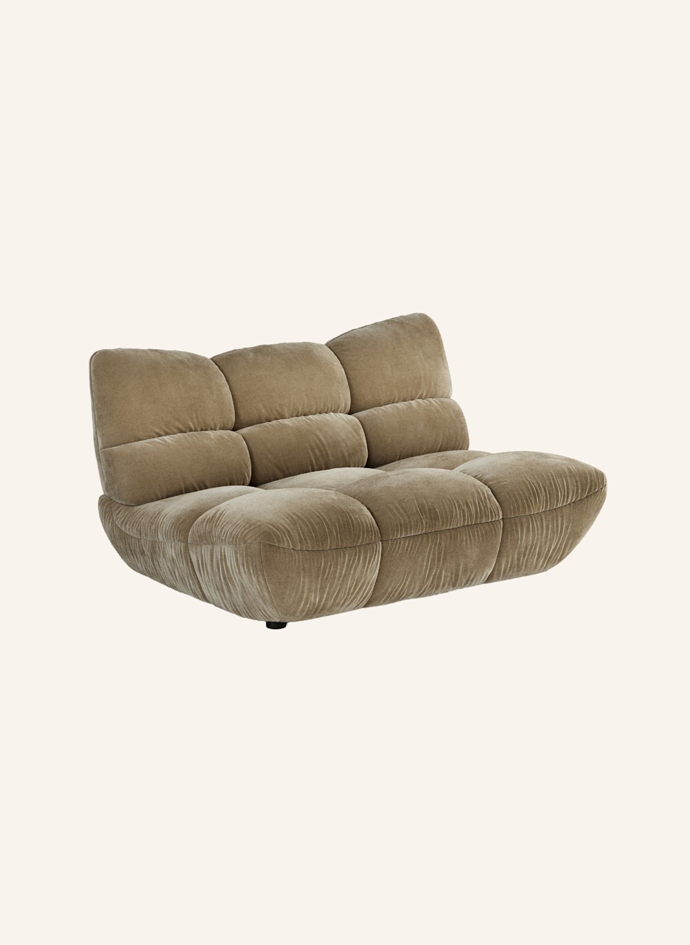 nydo 2-Sitzer Sofa POMODORO Velours: TAUPE