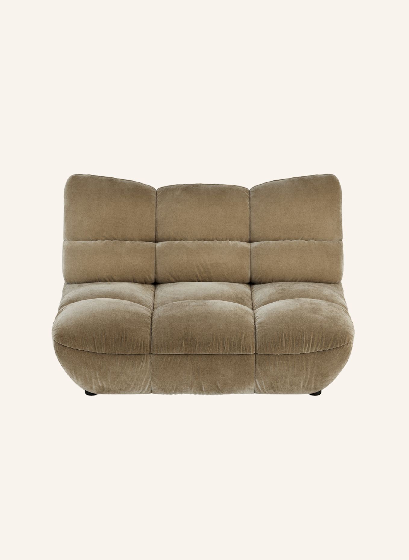 nydo 2-Sitzer Sofa POMODORO Velours: TAUPE