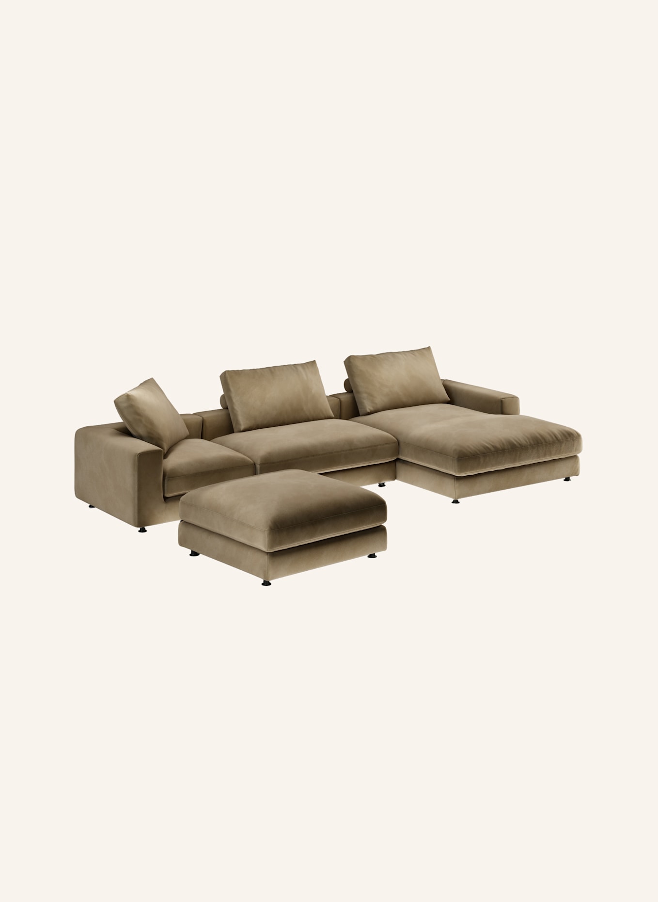 nydo Wohnlandschaft MOSLER, rechts, Velours: TAUPE