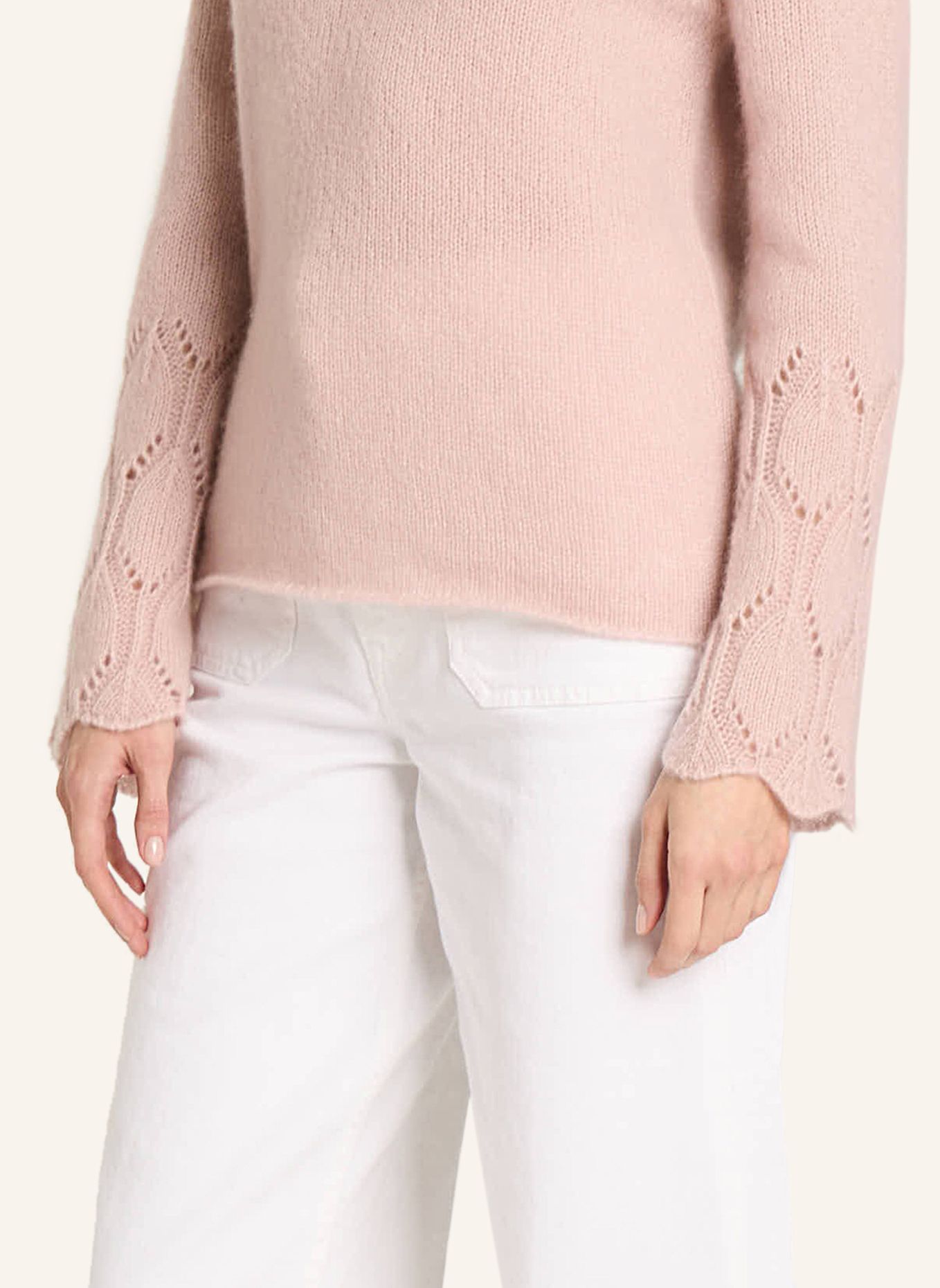 LU REN Pullover Aus Kaschmir Und Seide Yashi: HELLROSA
