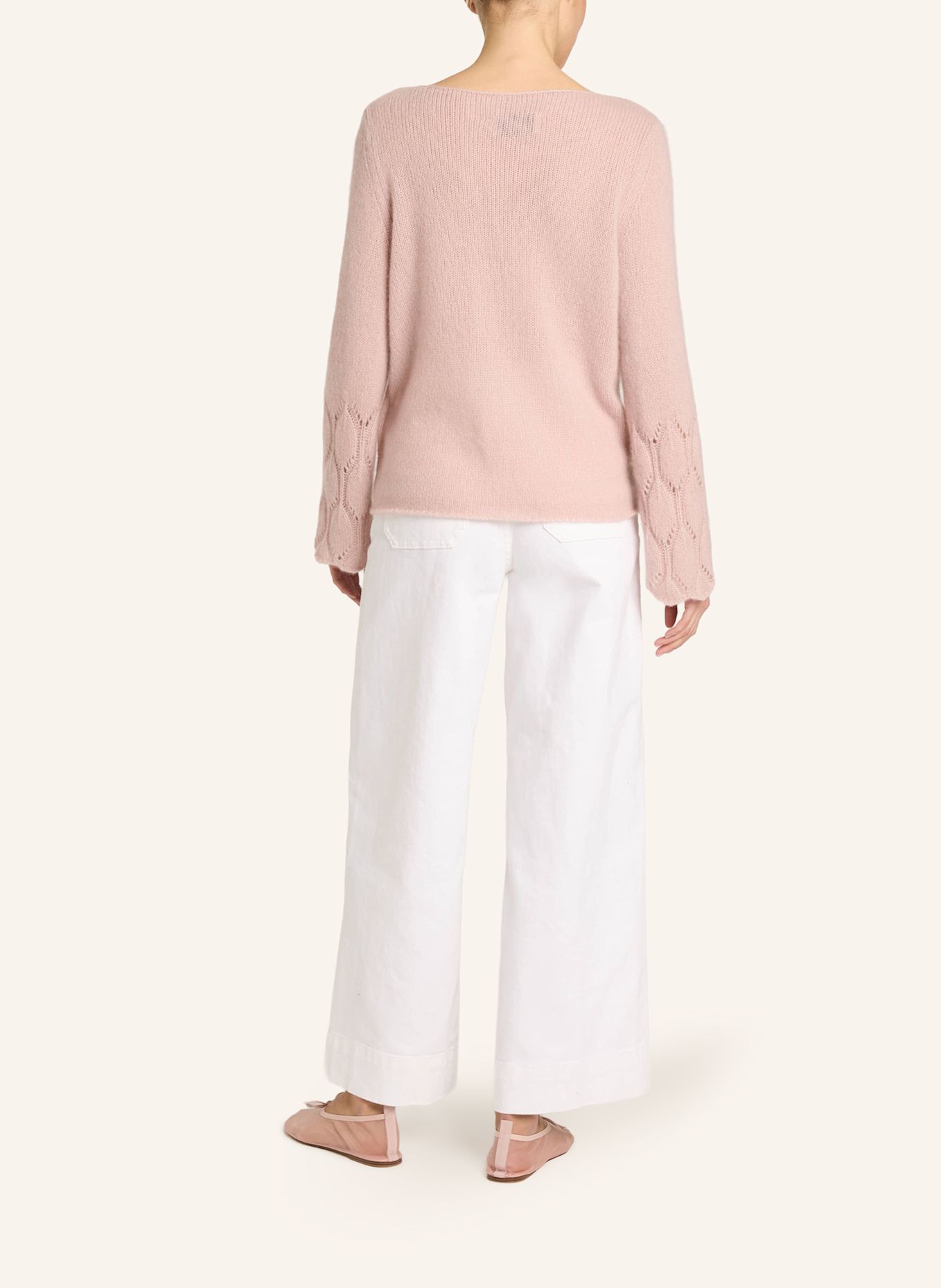 LU REN Pullover Aus Kaschmir Und Seide Yashi: HELLROSA