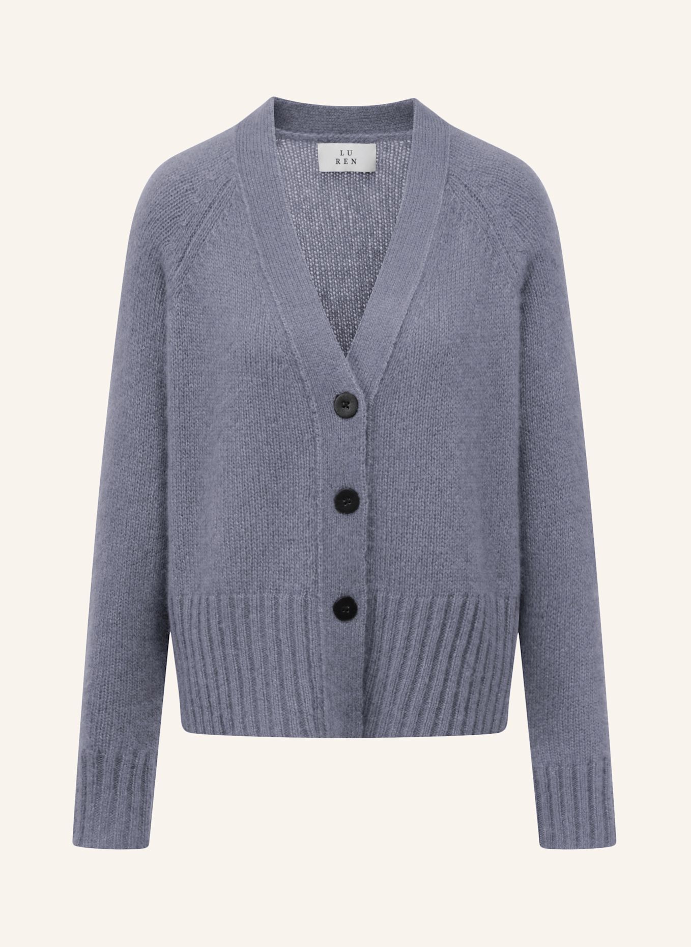 LU REN Cardigan AUSTELL aus Kaschmir und Seide: BLAU