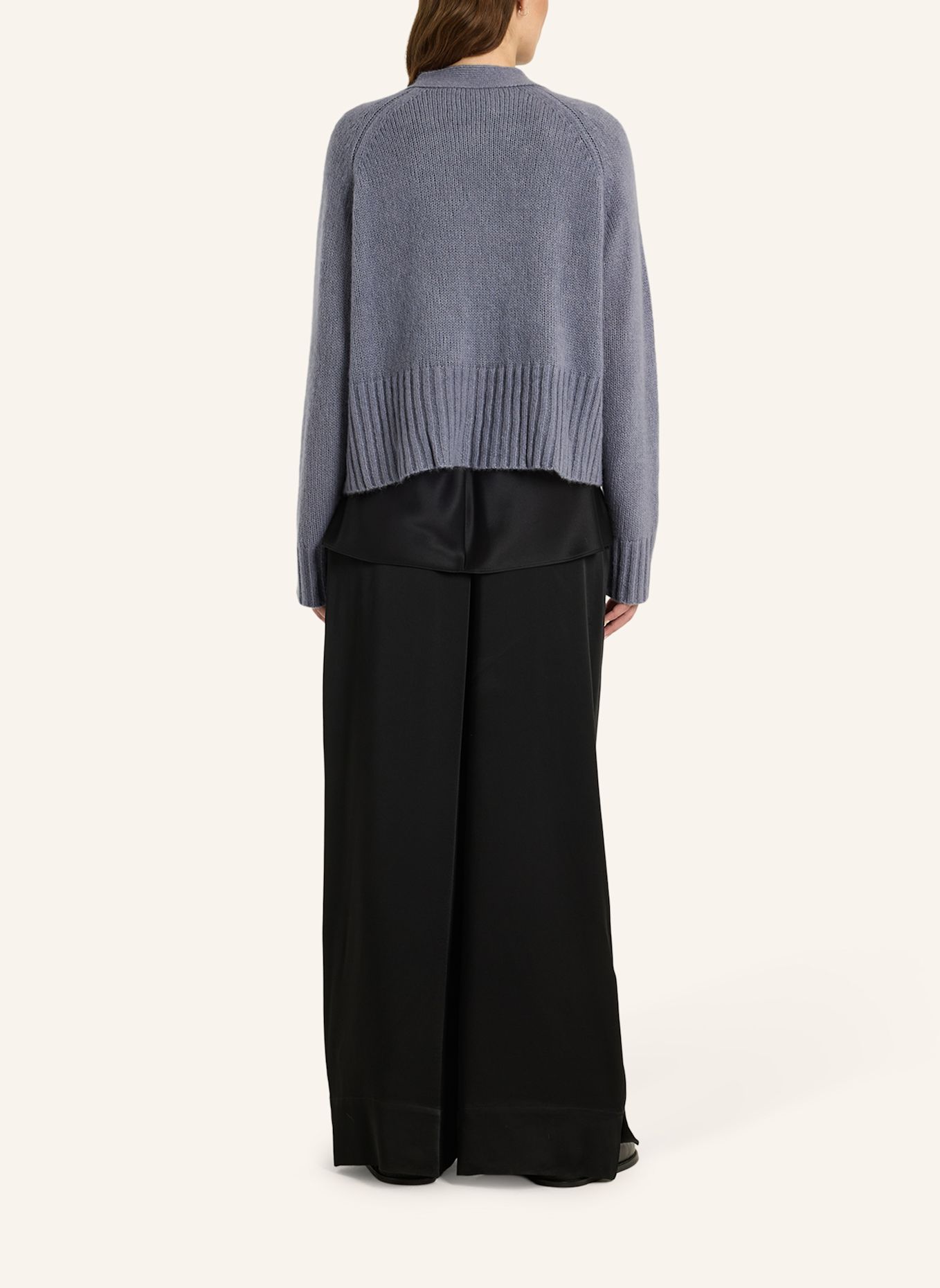 LU REN Cardigan AUSTELL aus Kaschmir und Seide: BLAU