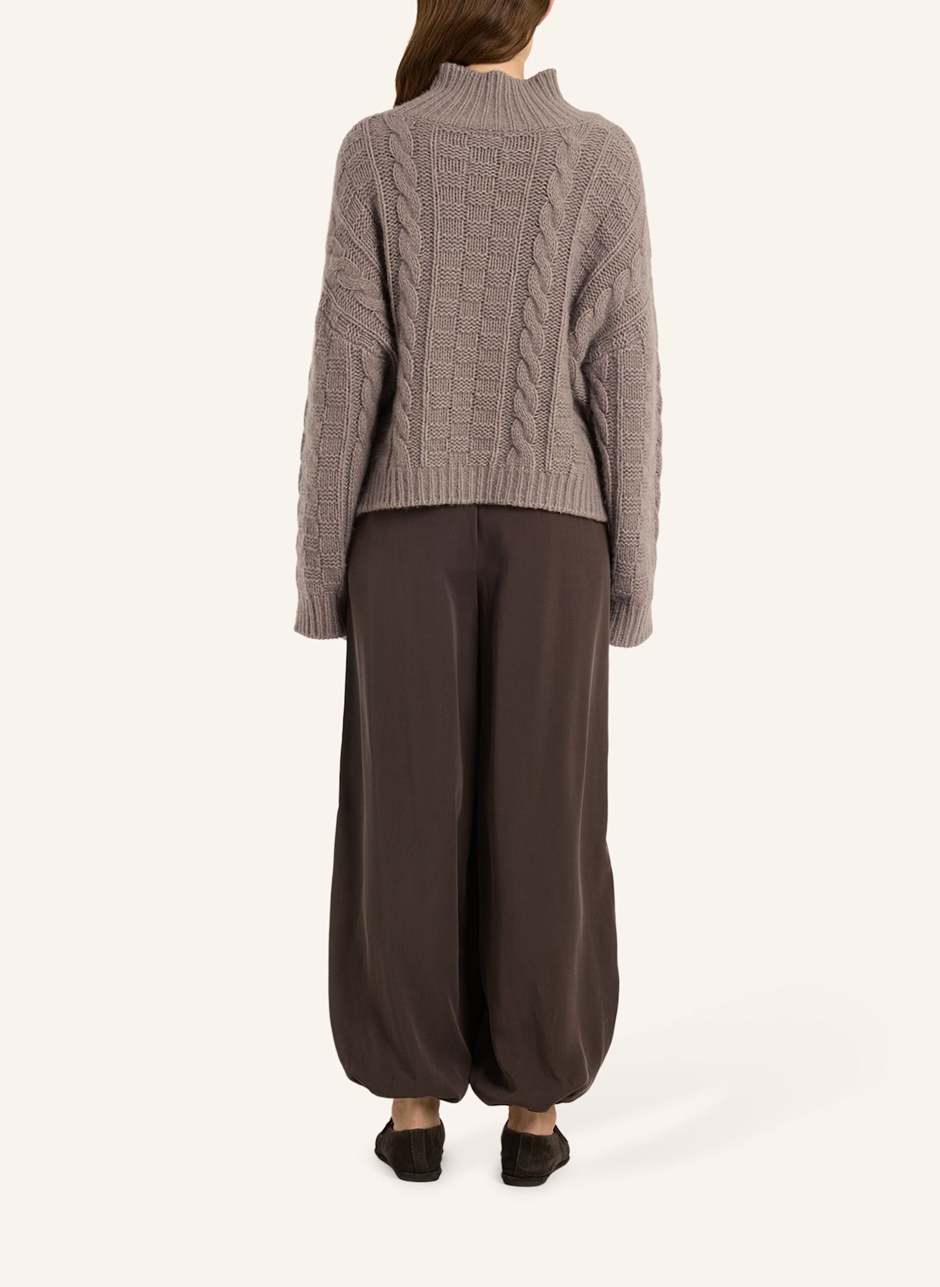 LU REN Pullover JADE aus Kaschmir und Seide: BEIGE
