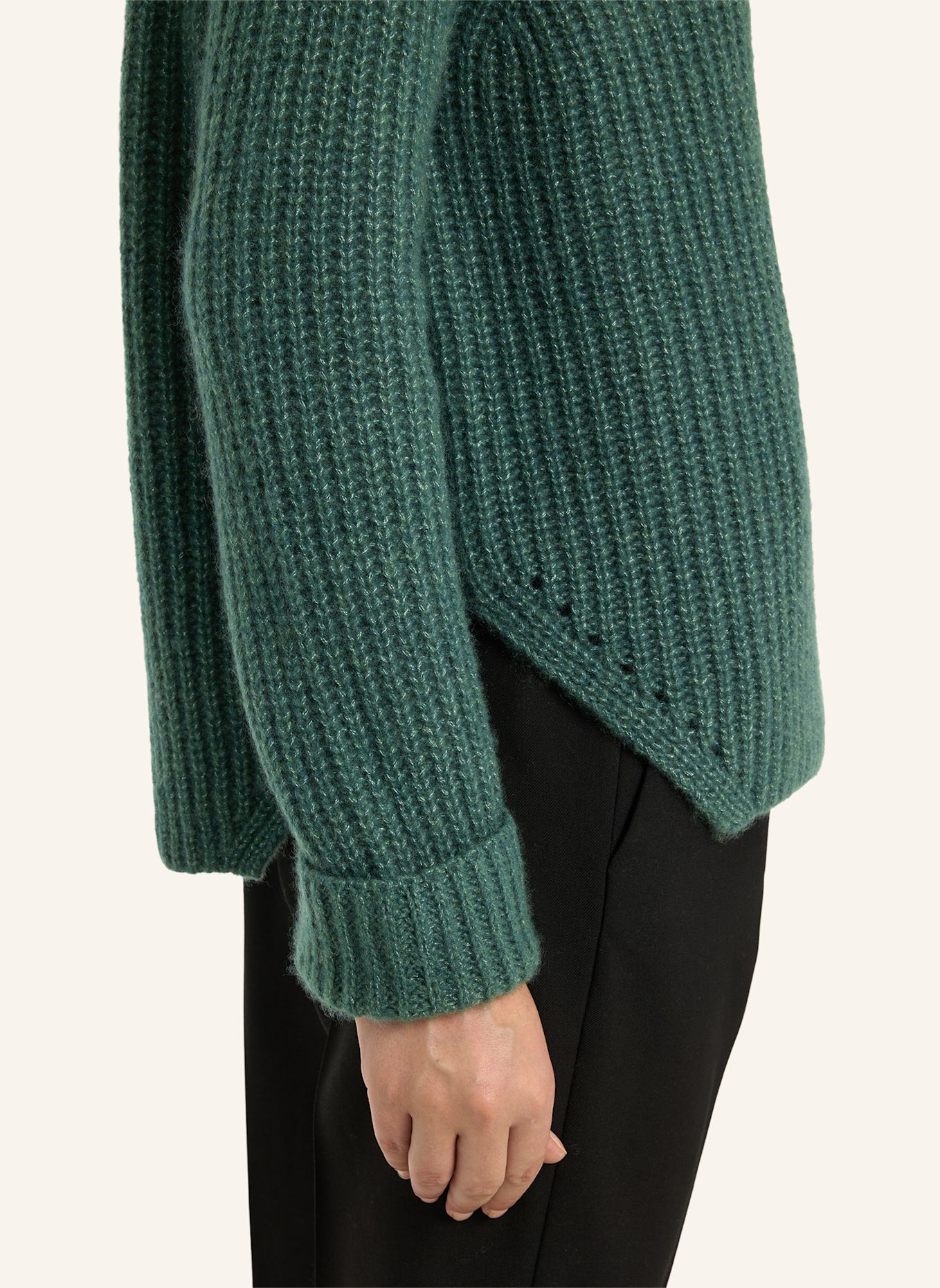 LU REN Pullover YUNA aus Kaschmir und Seide: GRÜN