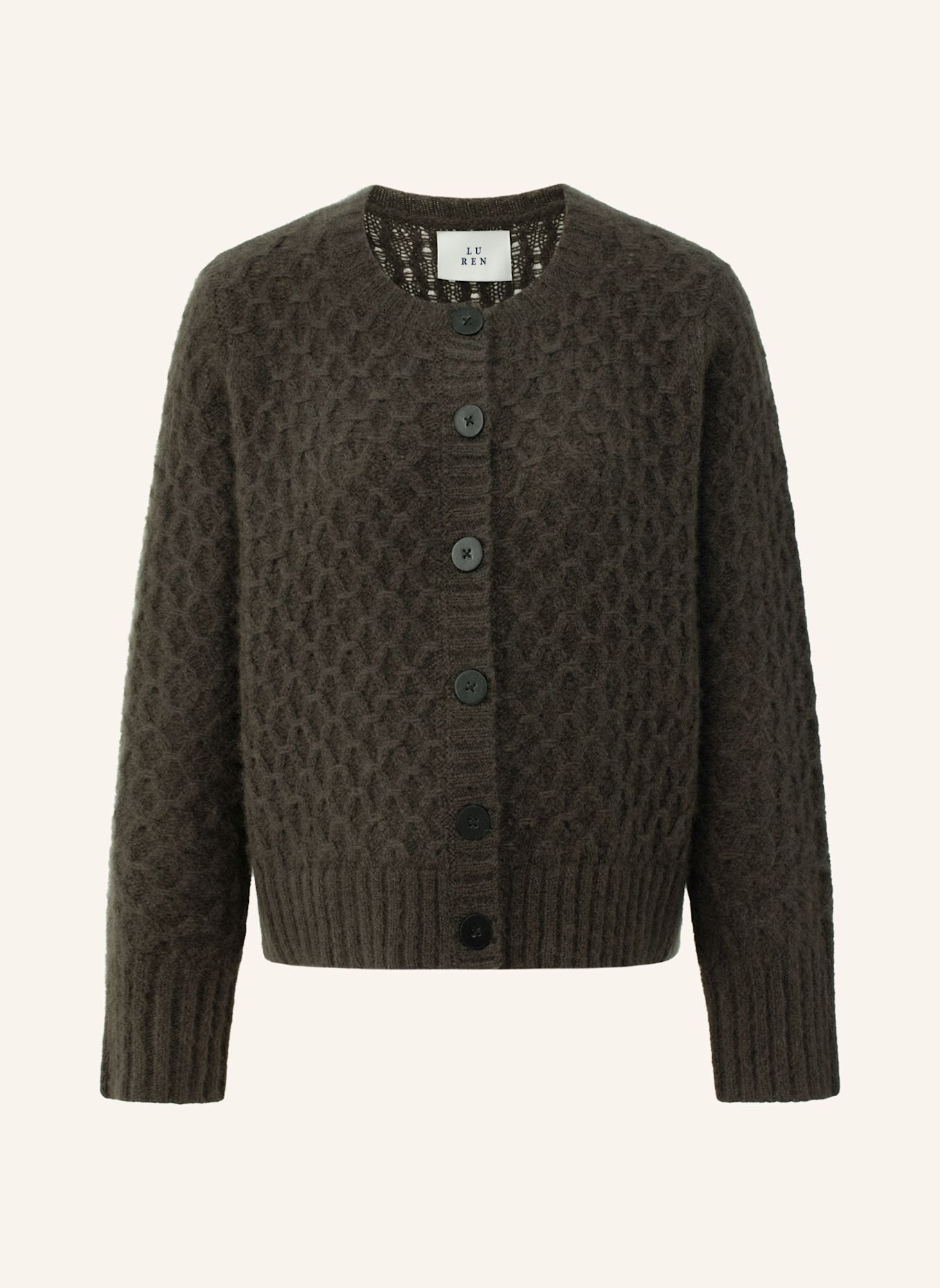 LU REN Cardigan VANYA aus Kaschmir und Seide: KHAKI