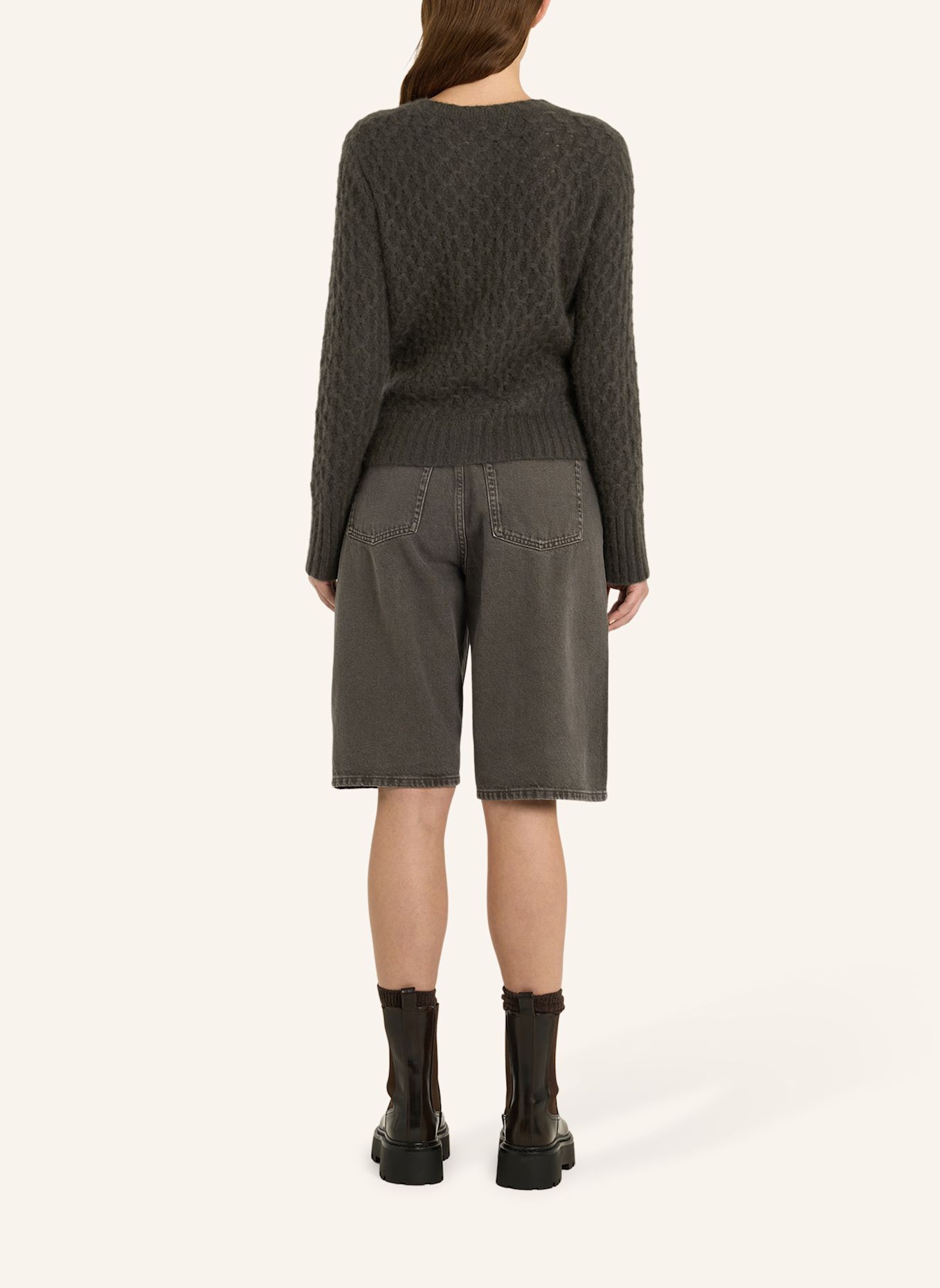 LU REN Cardigan VANYA aus Kaschmir und Seide: KHAKI