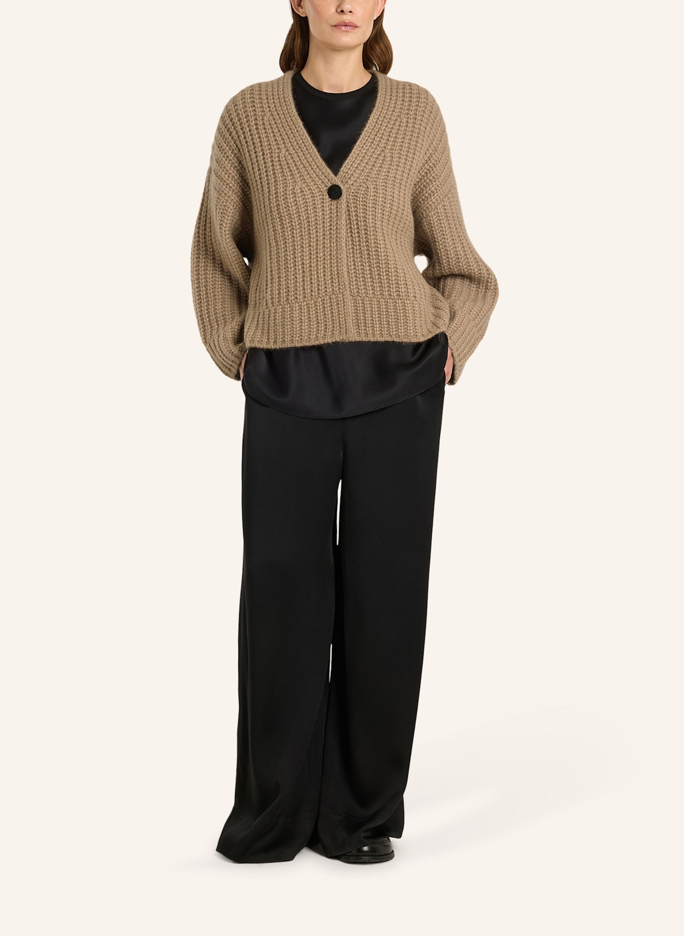 LU REN Cardigan GATHA Aus Kaschmir Und Seide: CAMEL
